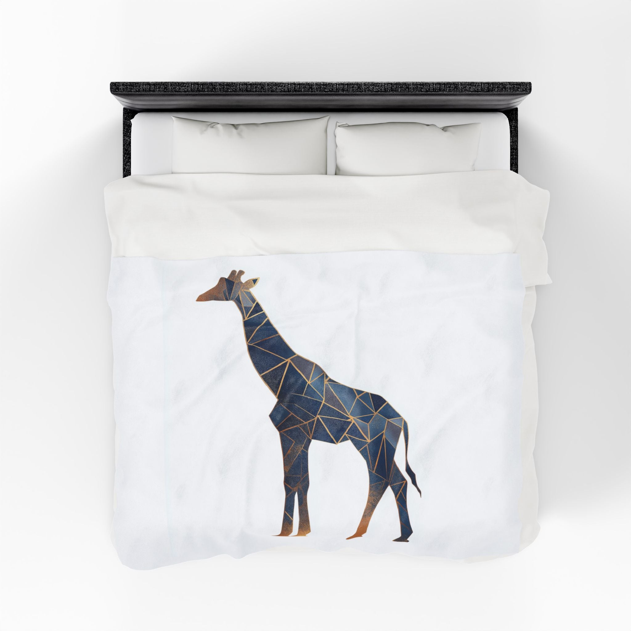Geometric Giraffe Bedding: Modern Abstract Mosaic , Angular Wildlife Art   |  Personalized & Custom Orders Available