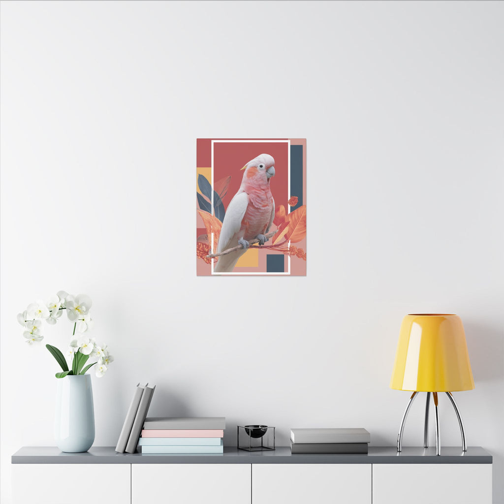 Pink Cockatoo in Geometric Harmony: Australian Wildlife Art, Modern Graphic Design   |    Custom Orders Available