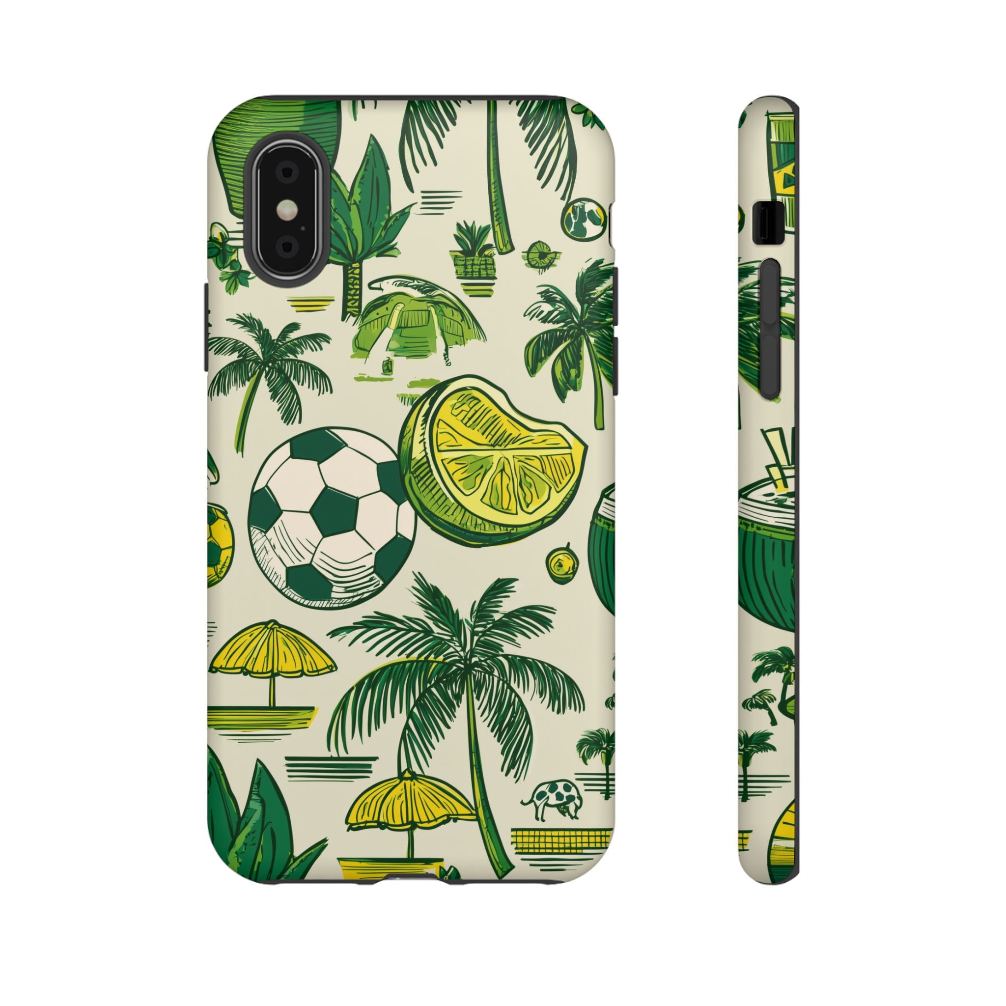 Summer Tough Cases: Sporty Tropical Phone Case, Fun Beach Vibe Phone Accessory, Summer Travel Gift, Colorful Phone Cover, Casual Style Tech
