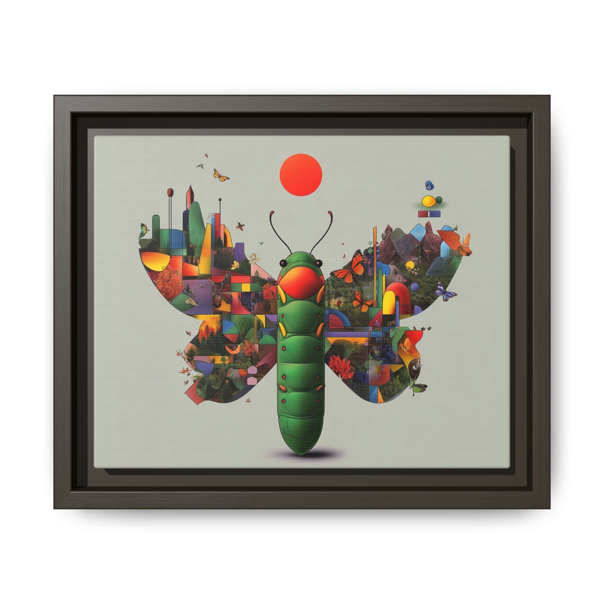Metamorphosis of Geometry: Digital Nature Mosaic, Surreal Butterfly Landscape   |    Custom Orders Available