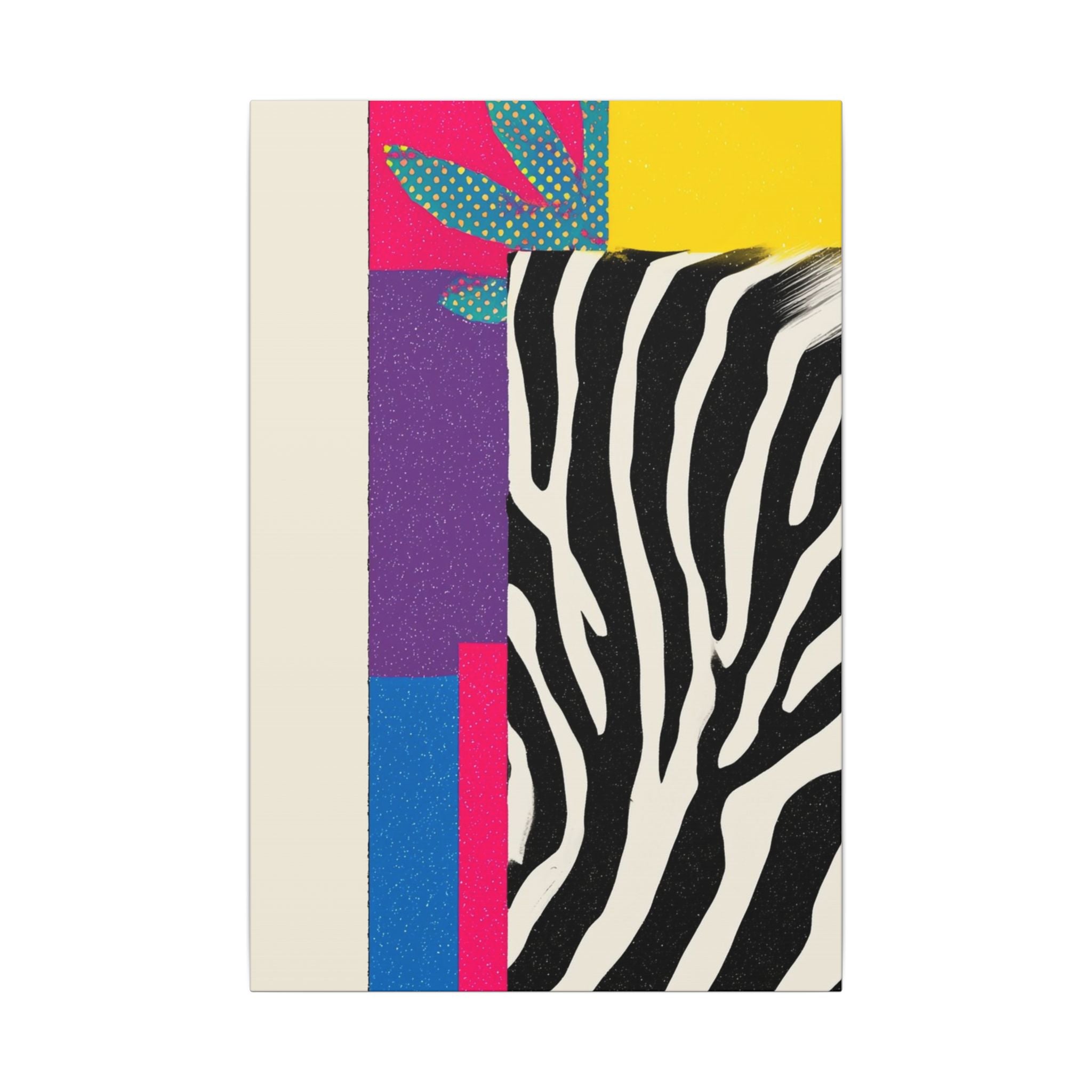 Copy of Pop Geometry: Zebra Leopard Fusion, Geometric Color Block, Modern Abstract Design   |   Custom Orders Accepted