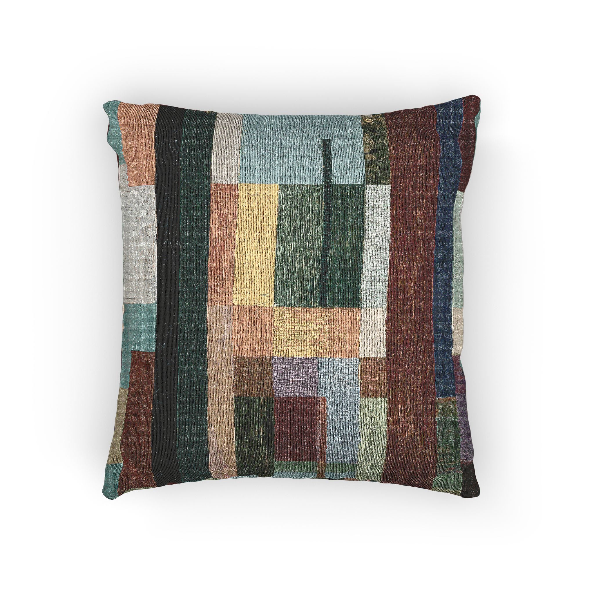 Textured Woven Pillow - Cozy Home Decor, Boho Accent Cushion, Colorful Throw Pillow, Modern Art inspired Pillow