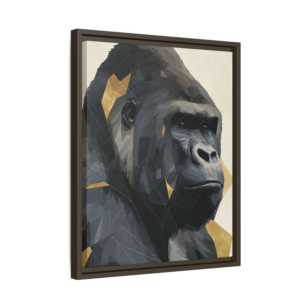 Primal Geometry: Polygonal Gorilla Portrait, Modern Metallic Wildlife Art   |  Personalized & Custom Orders Available