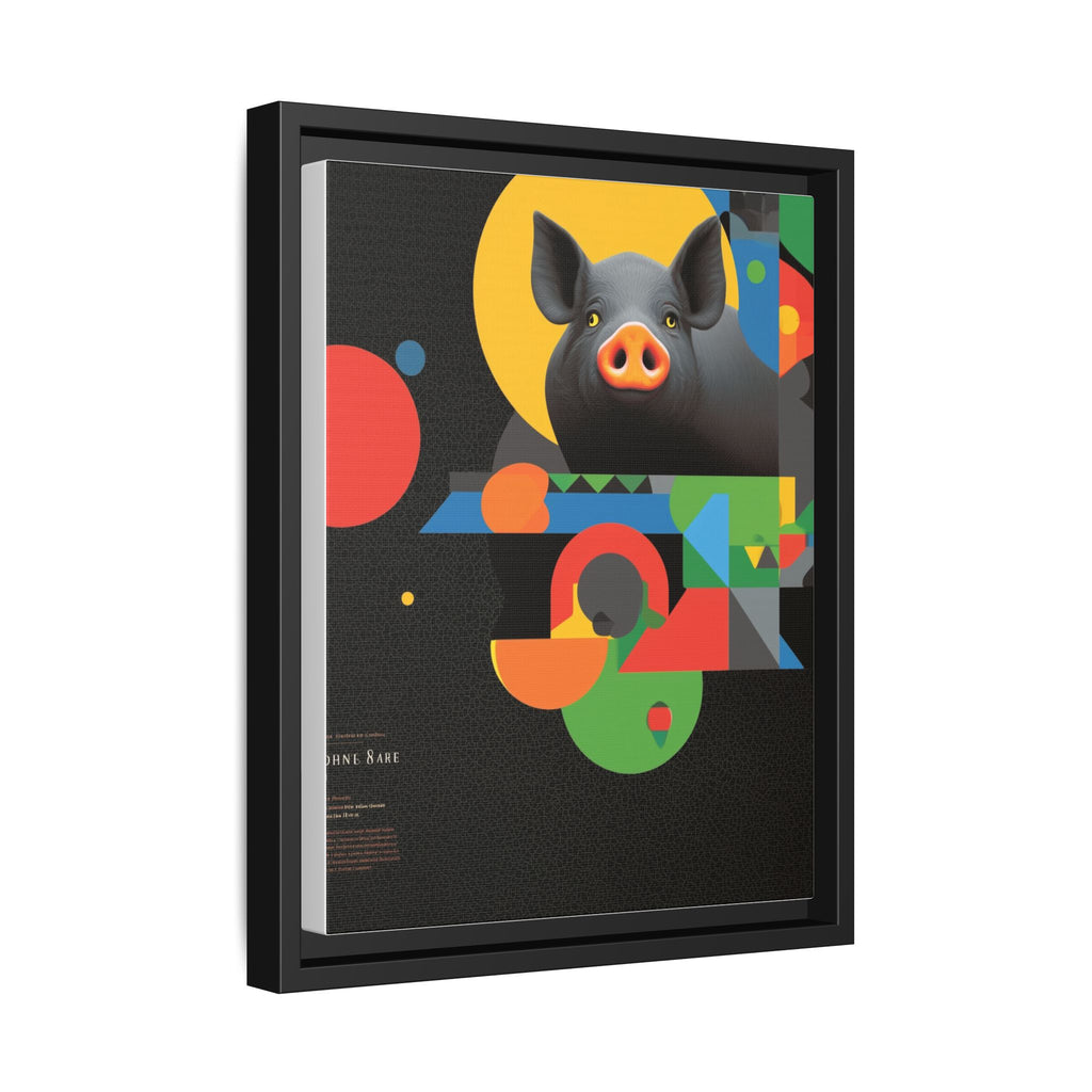 Geometric Pig Poster: Abstract Graphic Design, Colorful Modernist Composition   |    Custom Orders Available
