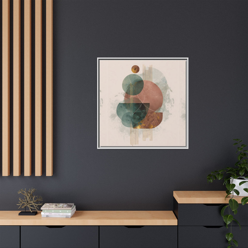 Translucent Geometries: Abstract Circles, Mid-Century Minimalism, Watercolor Layers   |   Custom Orders Accepted