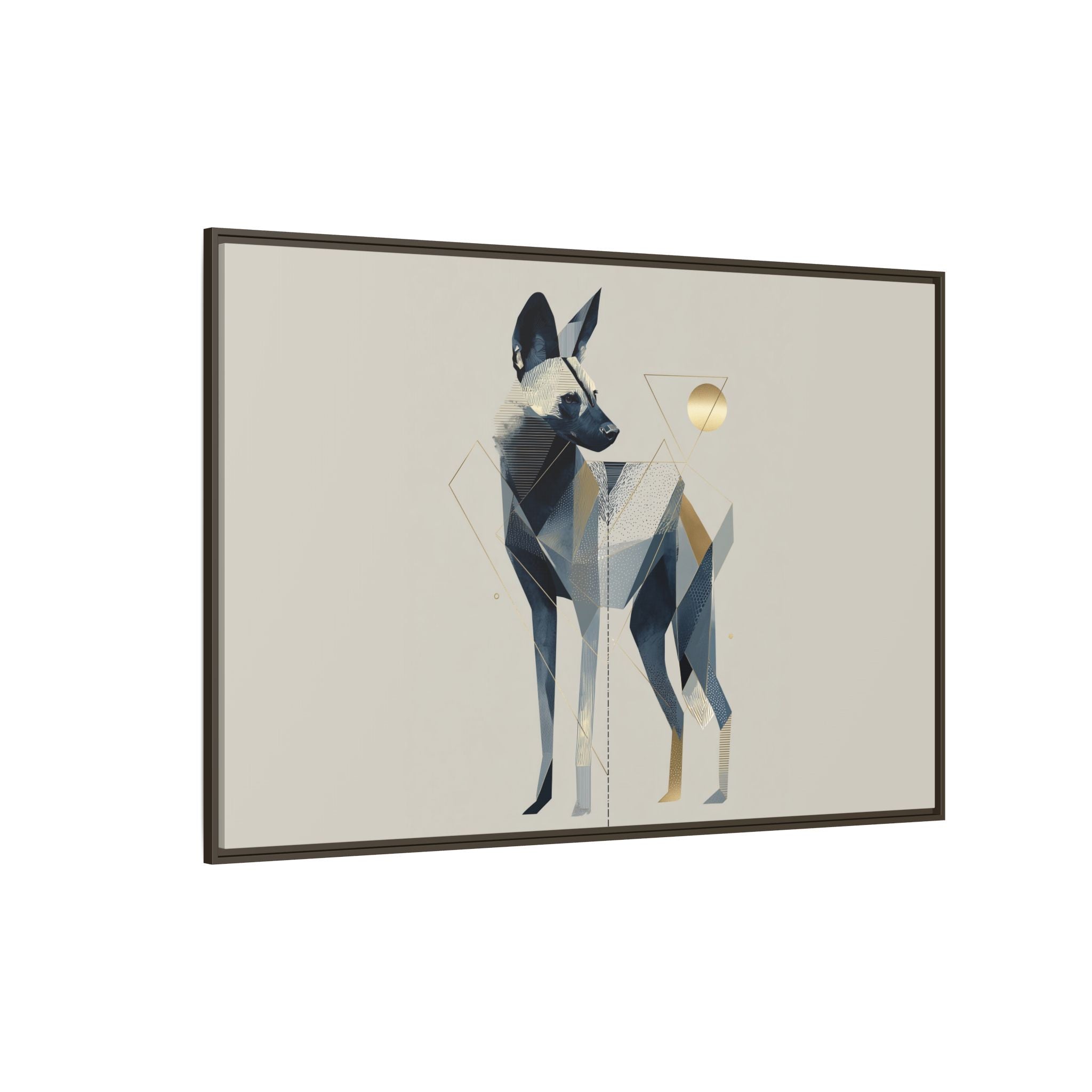 Canine Geometry: Fragmented African Wild Dog Portrait, Modern Graphic Design Study   |  Personalized & Custom Orders Available