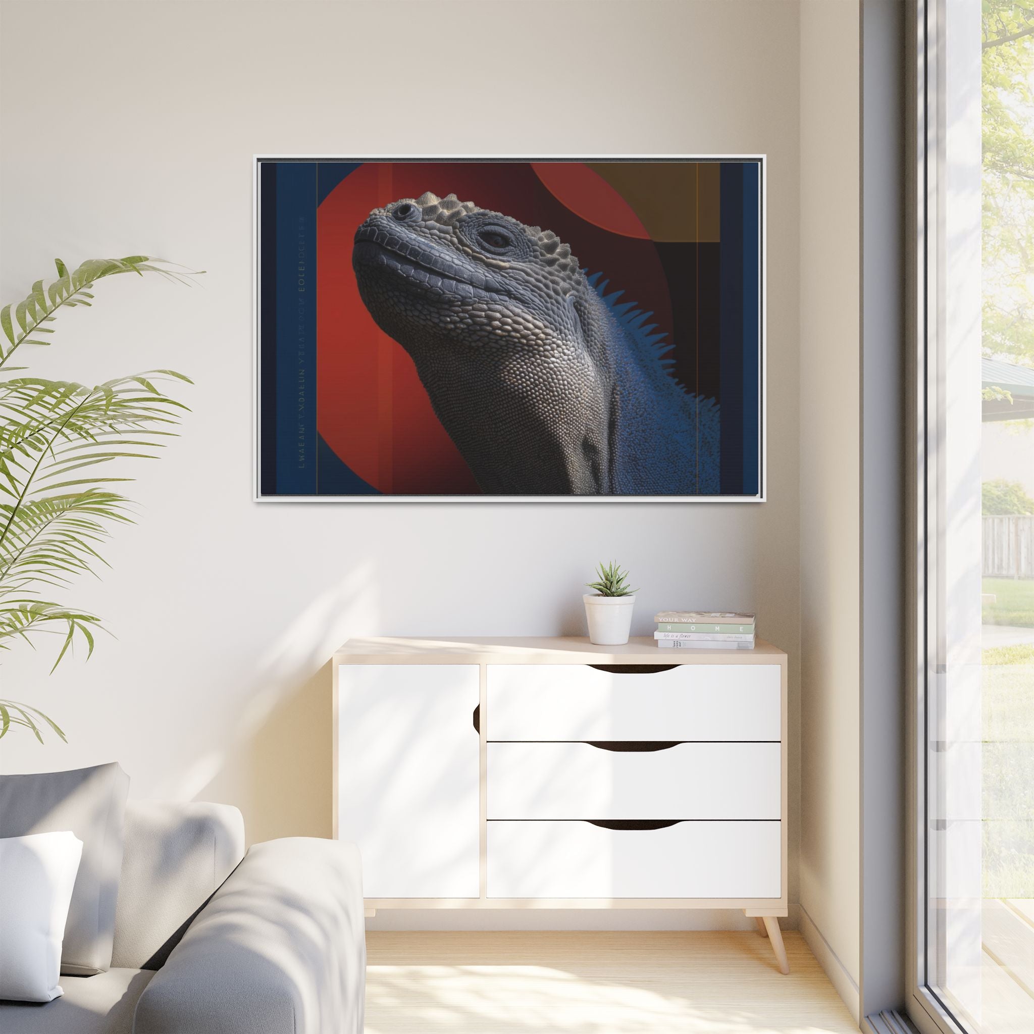 Scales of Antiquity: Prehistoric Reptilian Portrait, Abstract Geometric Composition   |    Custom Orders Available