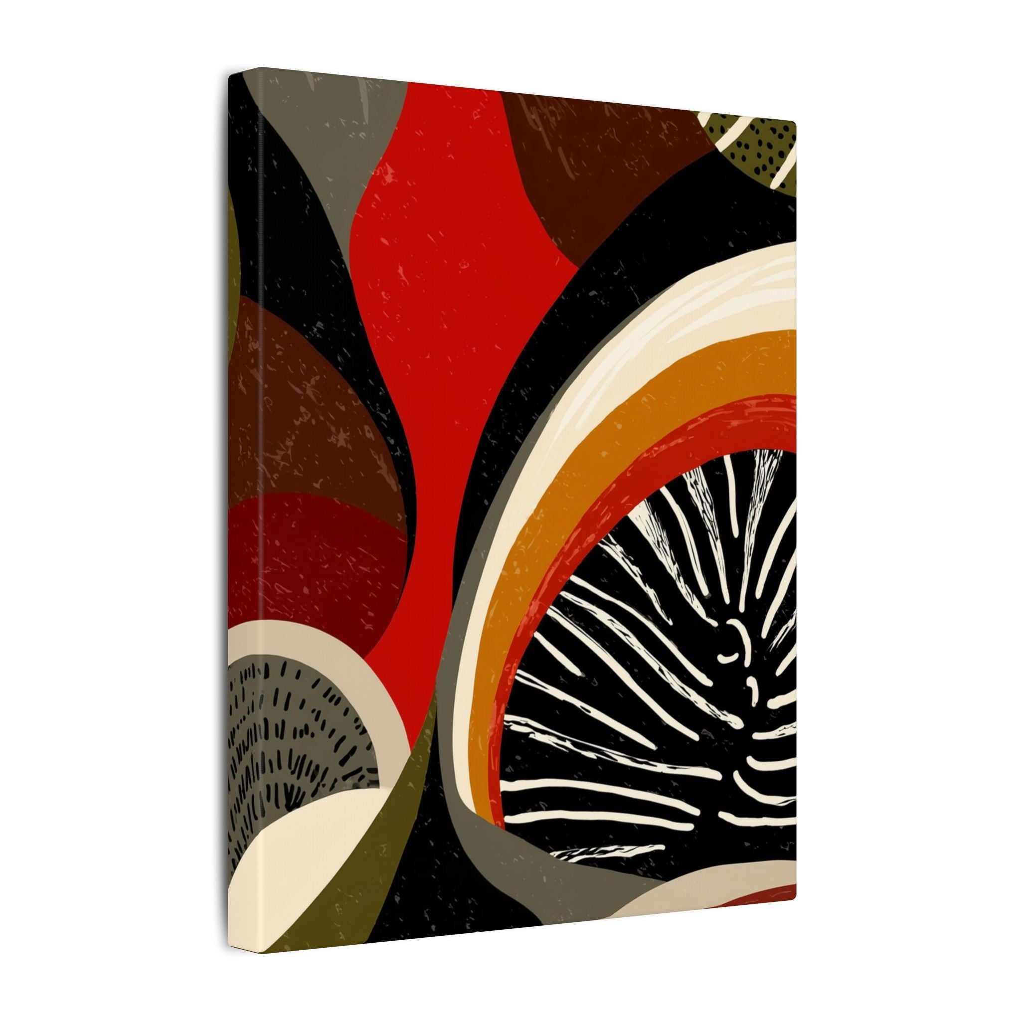 Harmonic Convergence: Organic Geometry, Mid-Century Modern Abstract, Earthy Palette Composition   |   Custom Orders Accepted