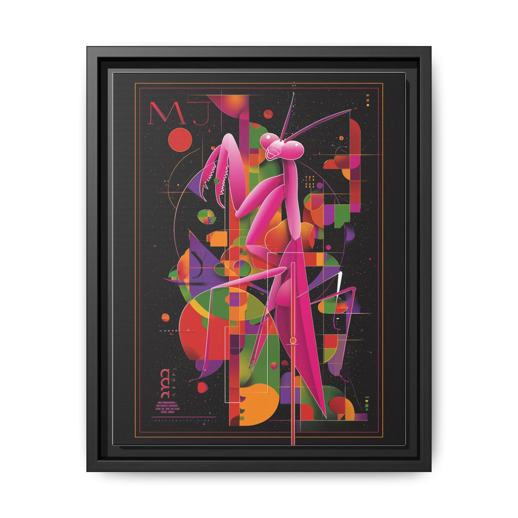 Geometric Mantis Framed Print : Starry Night Abstract, Graphic Design Poster   |  Personalized & Custom Orders Available