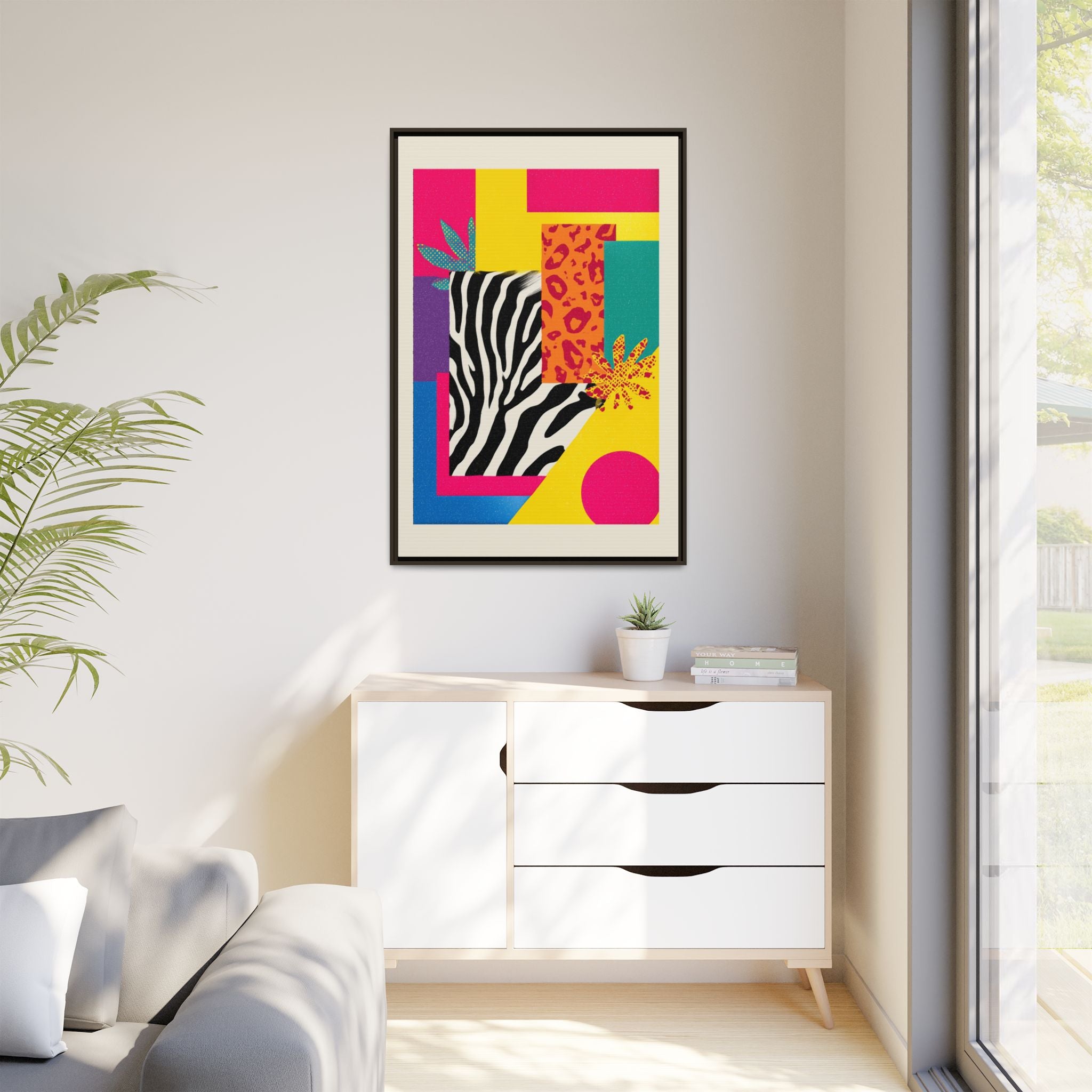 Zebra Stripes & Leopard Spots: 80s Pop Art Design, Memphis Style Graphic, Geometric Color Block Pattern   |   Custom Orders Accepted