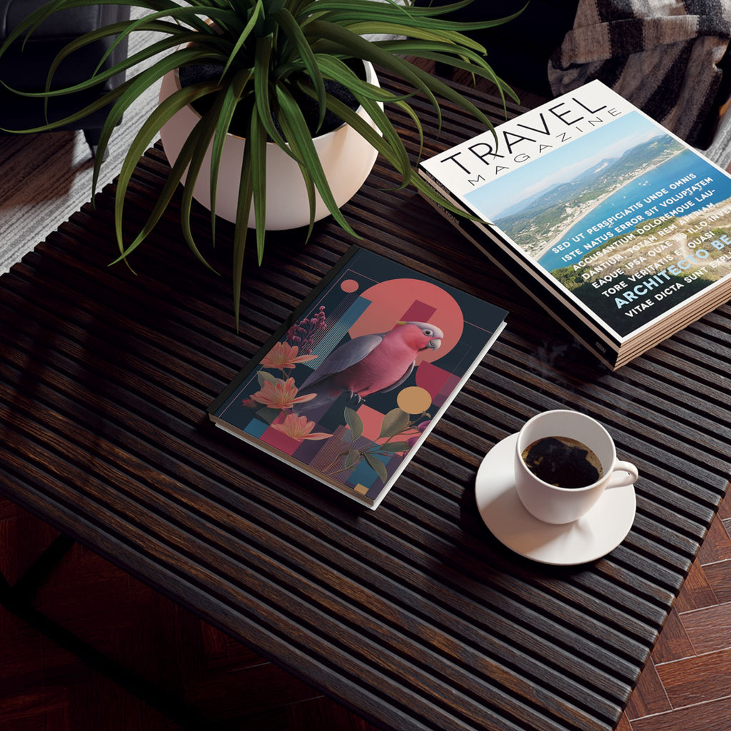 Personalized Galah Hard Backed Journal, Parrot Lover Notebook, Custom Bird Diary, Birdwatcher Gift, Wildlife Journal, Nature Lover Keepsake