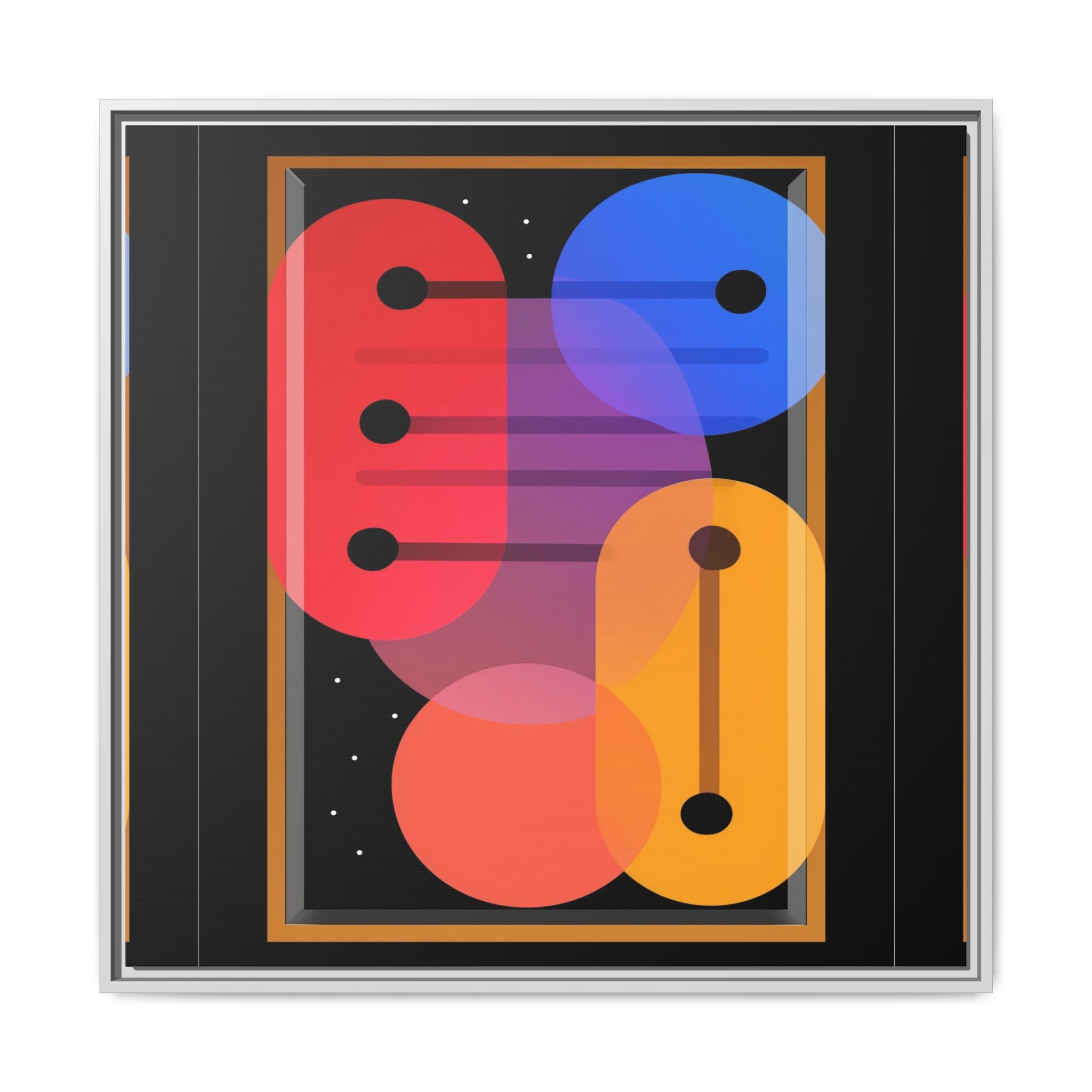 Celestial Geometry: Organic Shapes in Motion, Digital Abstract Composition, Vibrant Color Intersections   |   Custom Orders Accepted