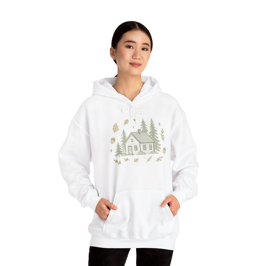 Autumn Vibes Cabin Hoodie — Cozy Fall Cabin Sweatshirt