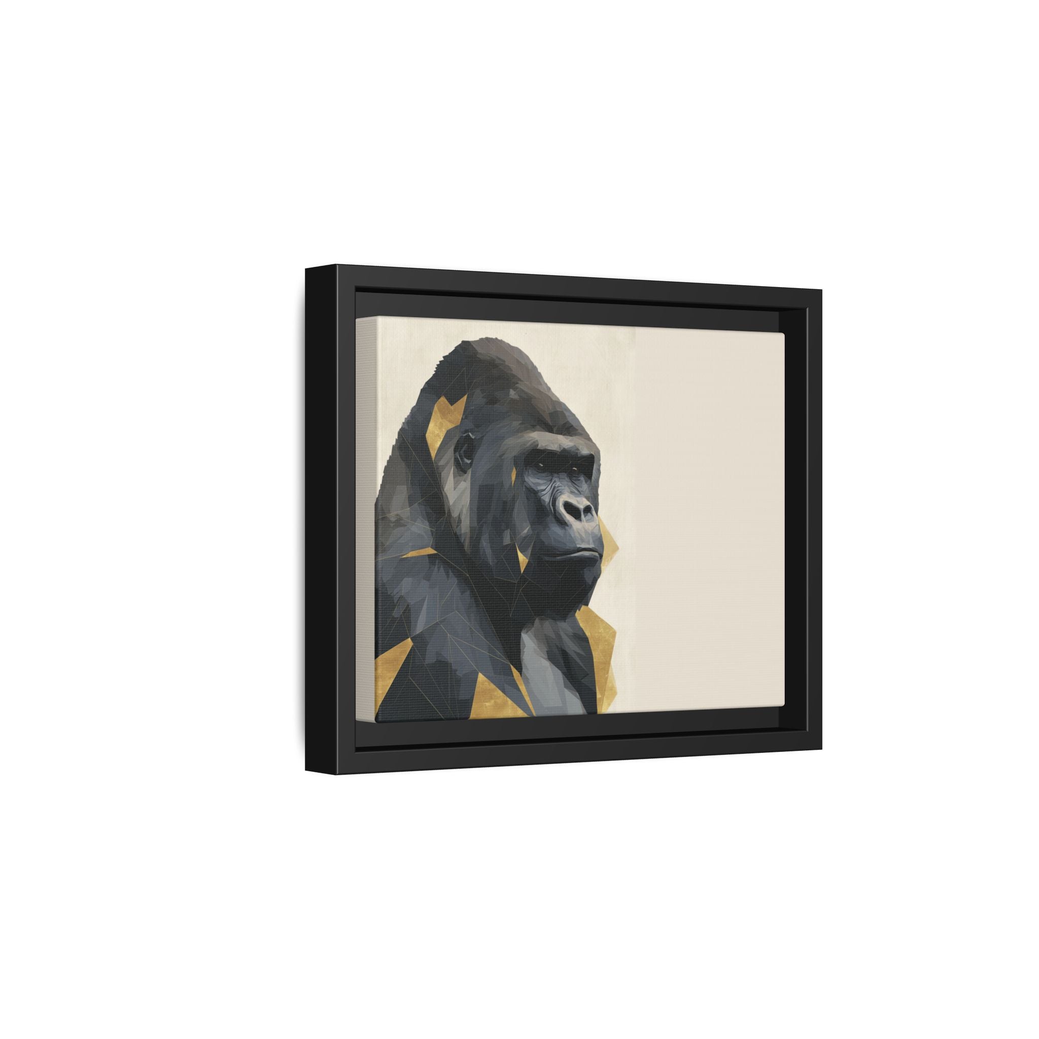Primal Geometry: Polygonal Gorilla Portrait, Modern Metallic Wildlife Art   |  Personalized & Custom Orders Available