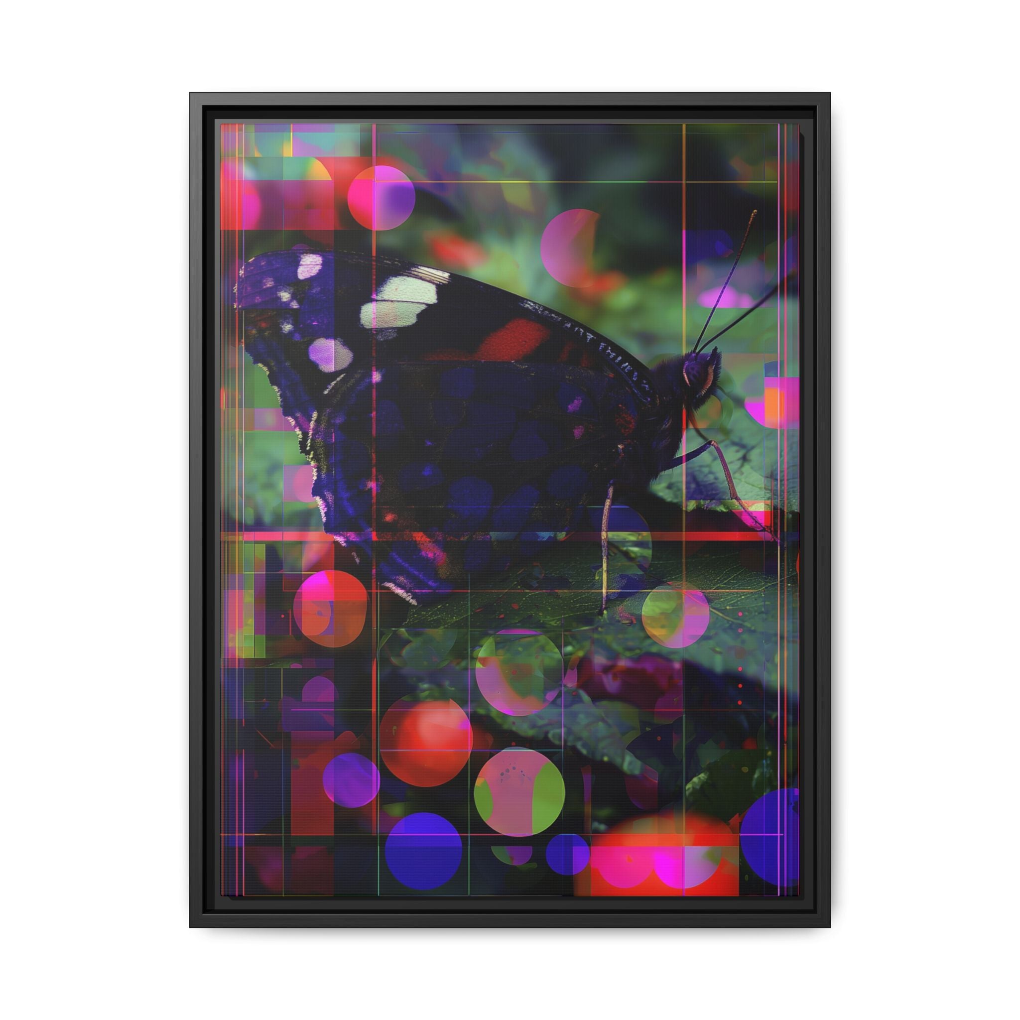 Metamorphic Glitch: Digital Nature Remix, Butterfly Geometric Distortion   |    Custom Orders Available