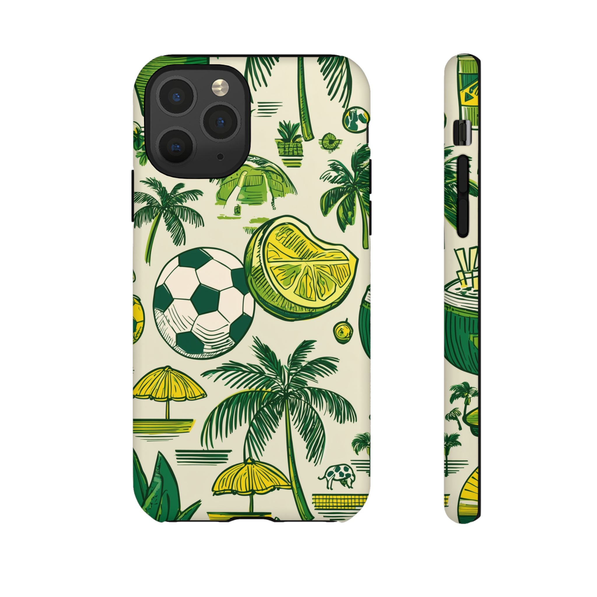 Summer Tough Cases: Sporty Tropical Phone Case, Fun Beach Vibe Phone Accessory, Summer Travel Gift, Colorful Phone Cover, Casual Style Tech
