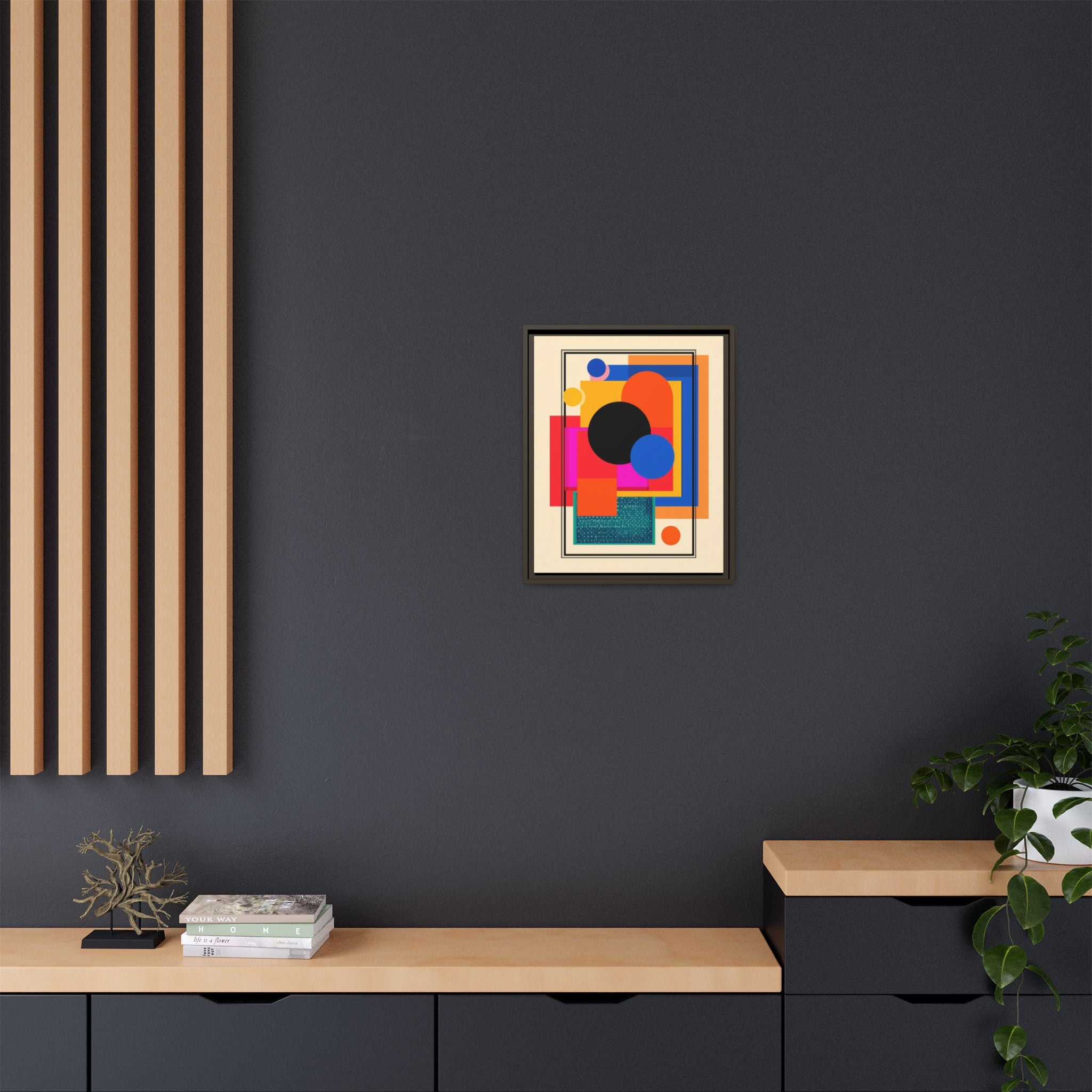 Geometric Harmony: Abstract Color Blocks, Mid-Century Modern Design, Minimalist Art Composition   |   Custom Orders Accepted