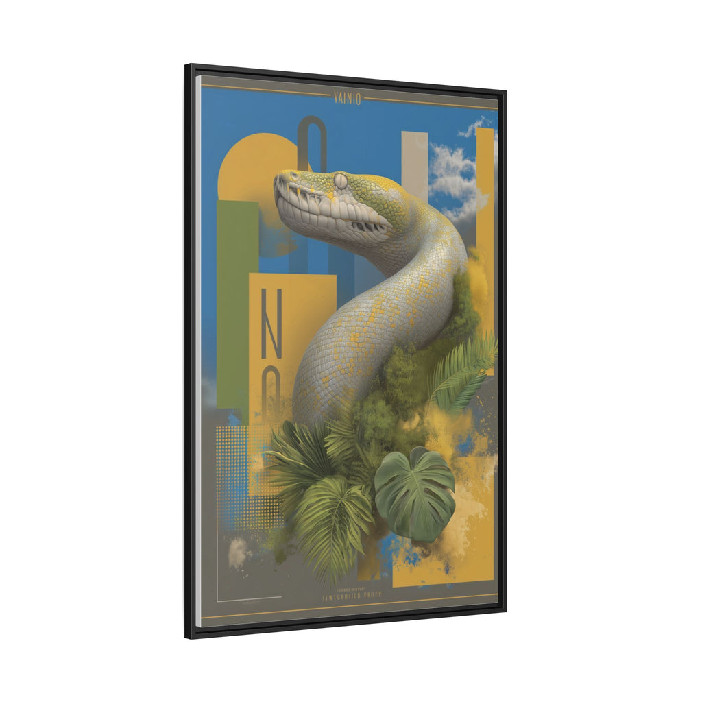 Serpent's Geometry: Tropical Anaconda Graphic Design, Modern Wildlife Illustration   |  Personalized & Custom Orders Available