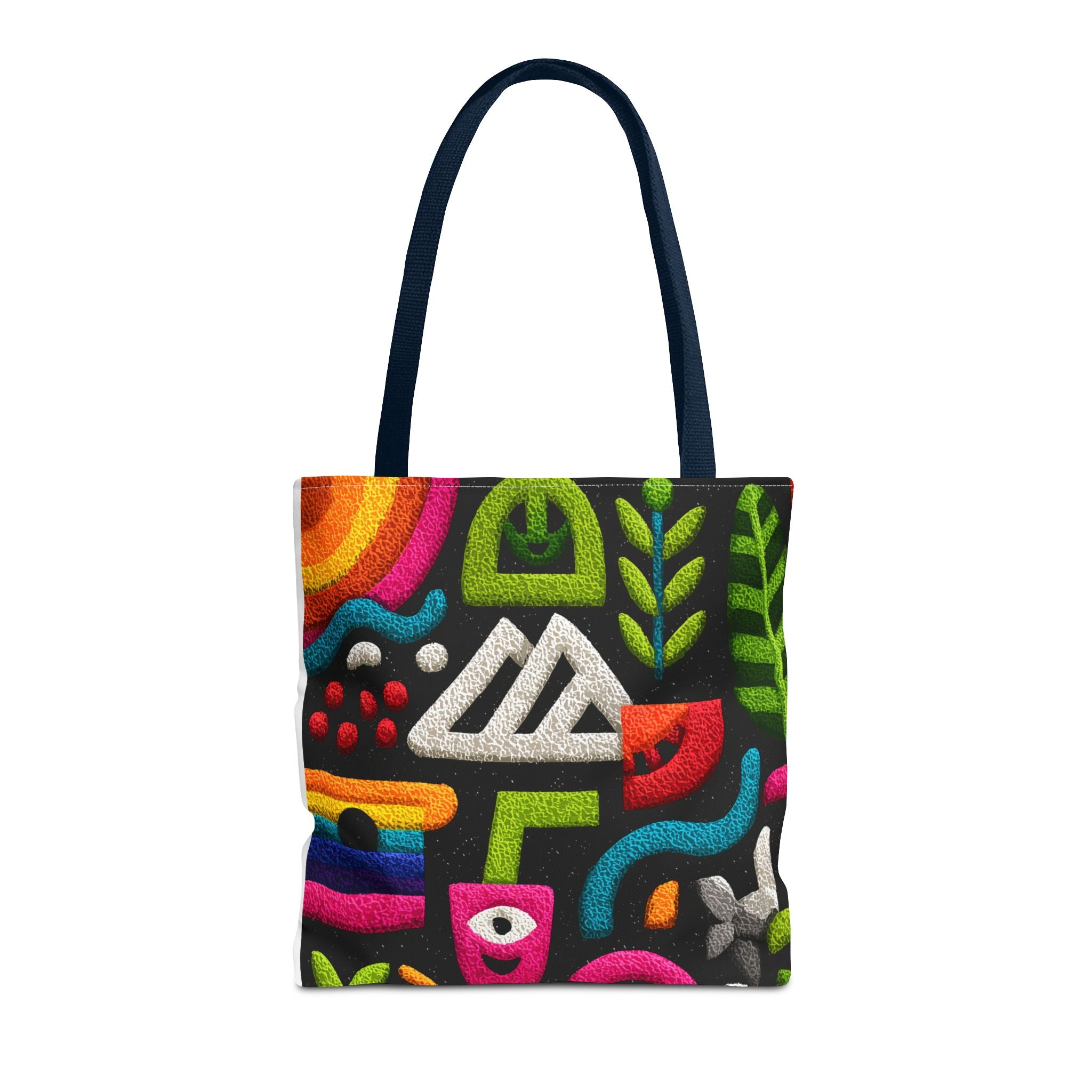 Colorful AOP Tote Bag, Vibrant Art Tote, Eco-Friendly Shopping Bag, Trendy Beach Bag, Unique Gift for Art Lovers