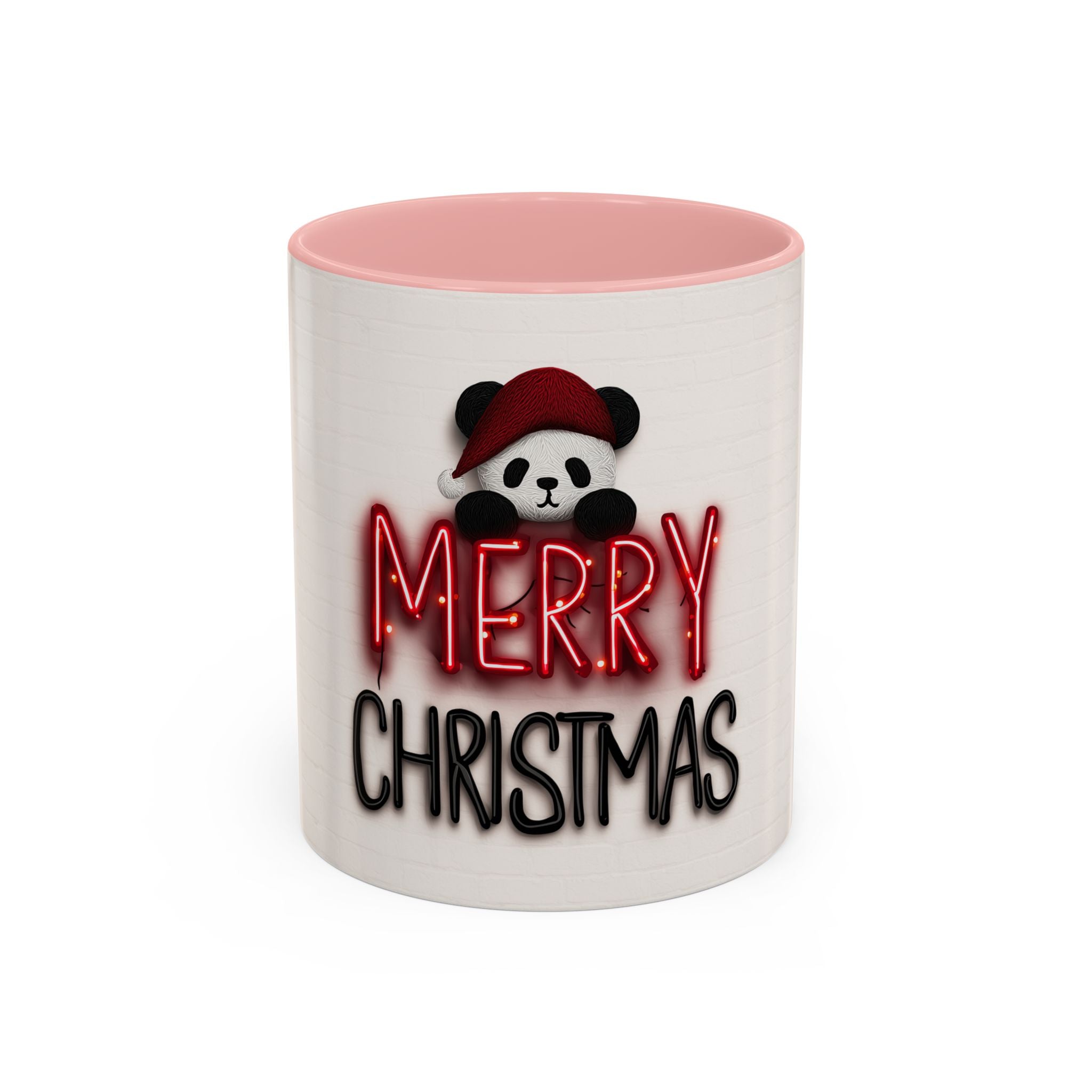 Merry Christmas Panda Mug, Cute Holiday Coffee Cup, Festive Gift for Her, Christmas Decor, Holiday Drinkware
