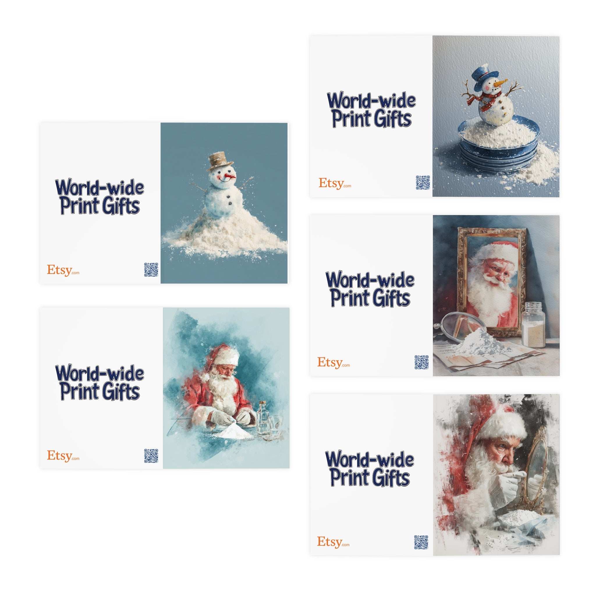Greeting Cards, Cocaine Christmas Design, Adult Humor, Holiday Stationery, Funny Xmas Cards, Set of 5