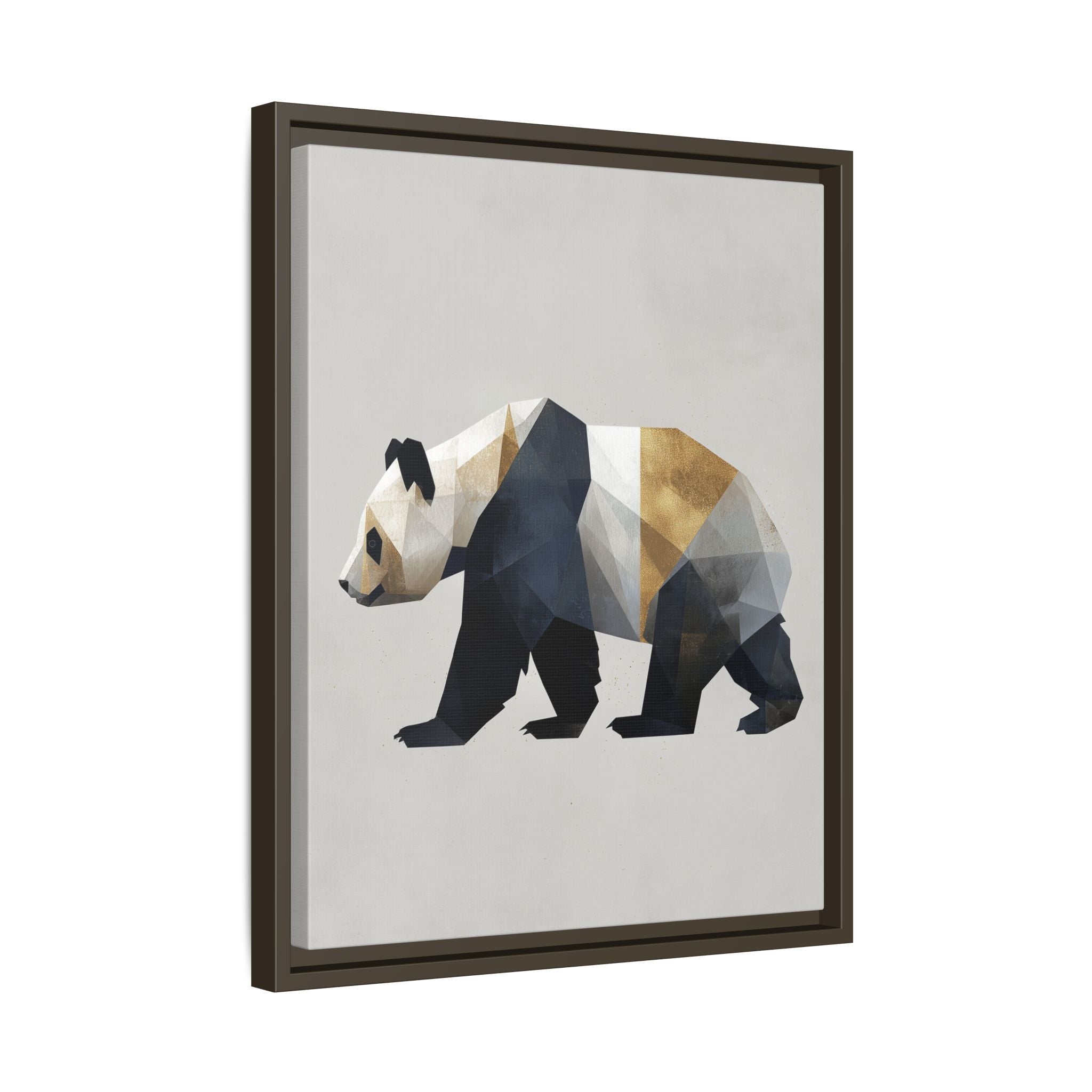 Geometric Panda: Low-Poly Digital Art, Metallic Contemporary Design   |  Personalized & Custom Orders Available