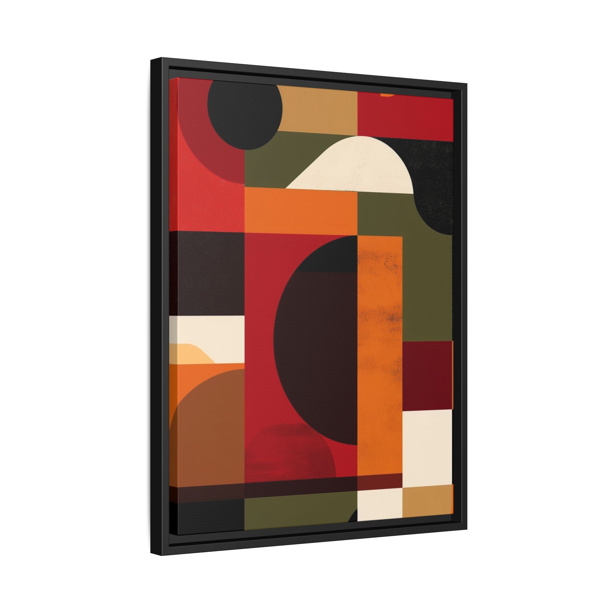 Geometric Convergence: Abstract Bauhaus Design, Constructivist Color Blocks, Architectural Art Composition   |   Custom Orders Accepted