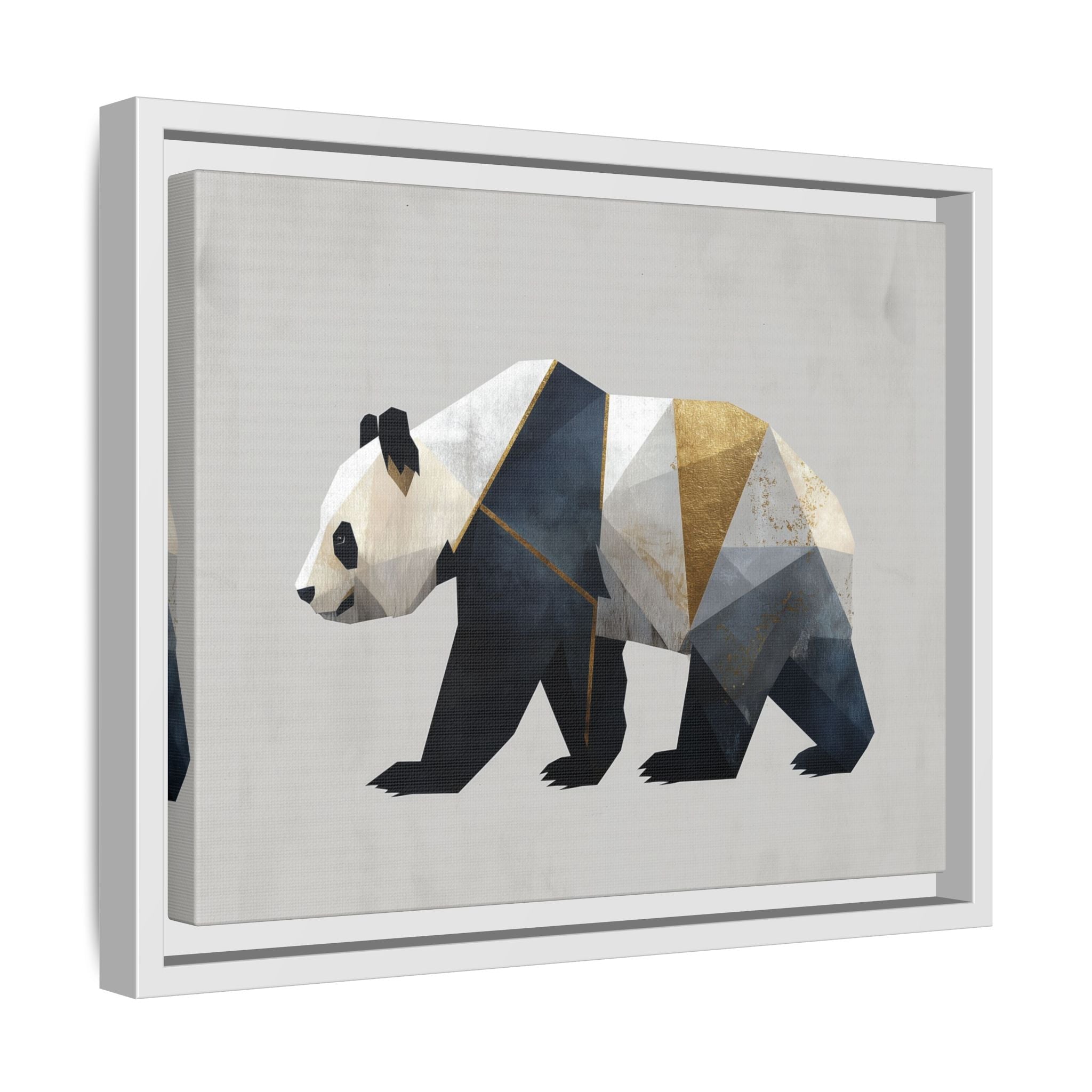 Geometric Panda: Cubist Animal Portrait, Modern Minimalist Art Style   |  Personalized & Custom Orders Available