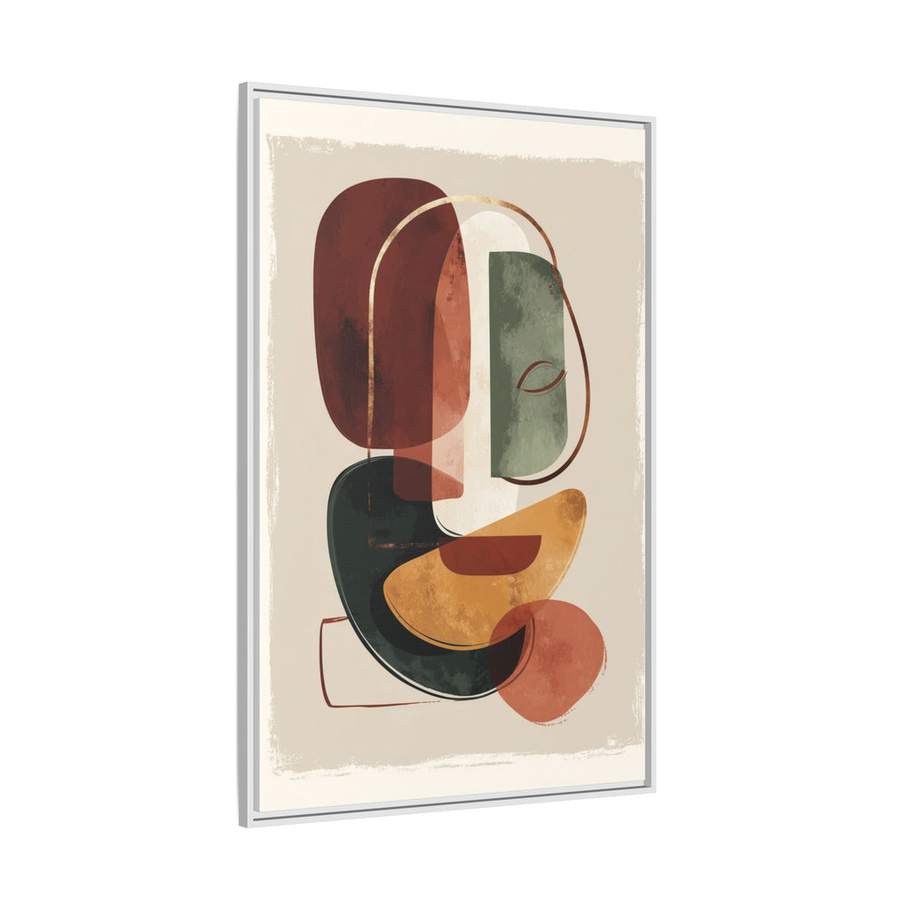 Layered Geometries: Mid-Century Modern Composition, Organic Abstract Design, Translucent Intersecting Shapes   |   Custom Orders Accepted