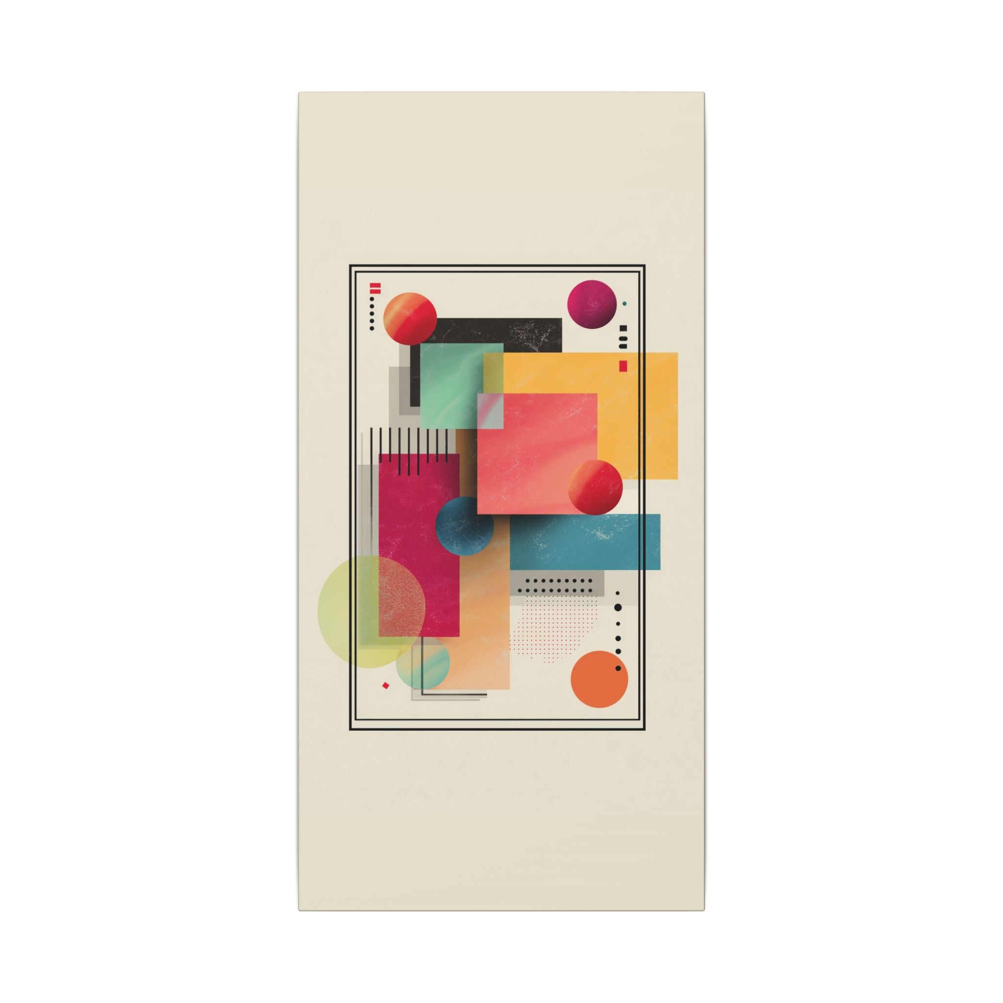 Geometric Dynamism: Bauhaus Abstraction, Translucent Shapes, Modernist Composition   |   Custom Orders Accepted