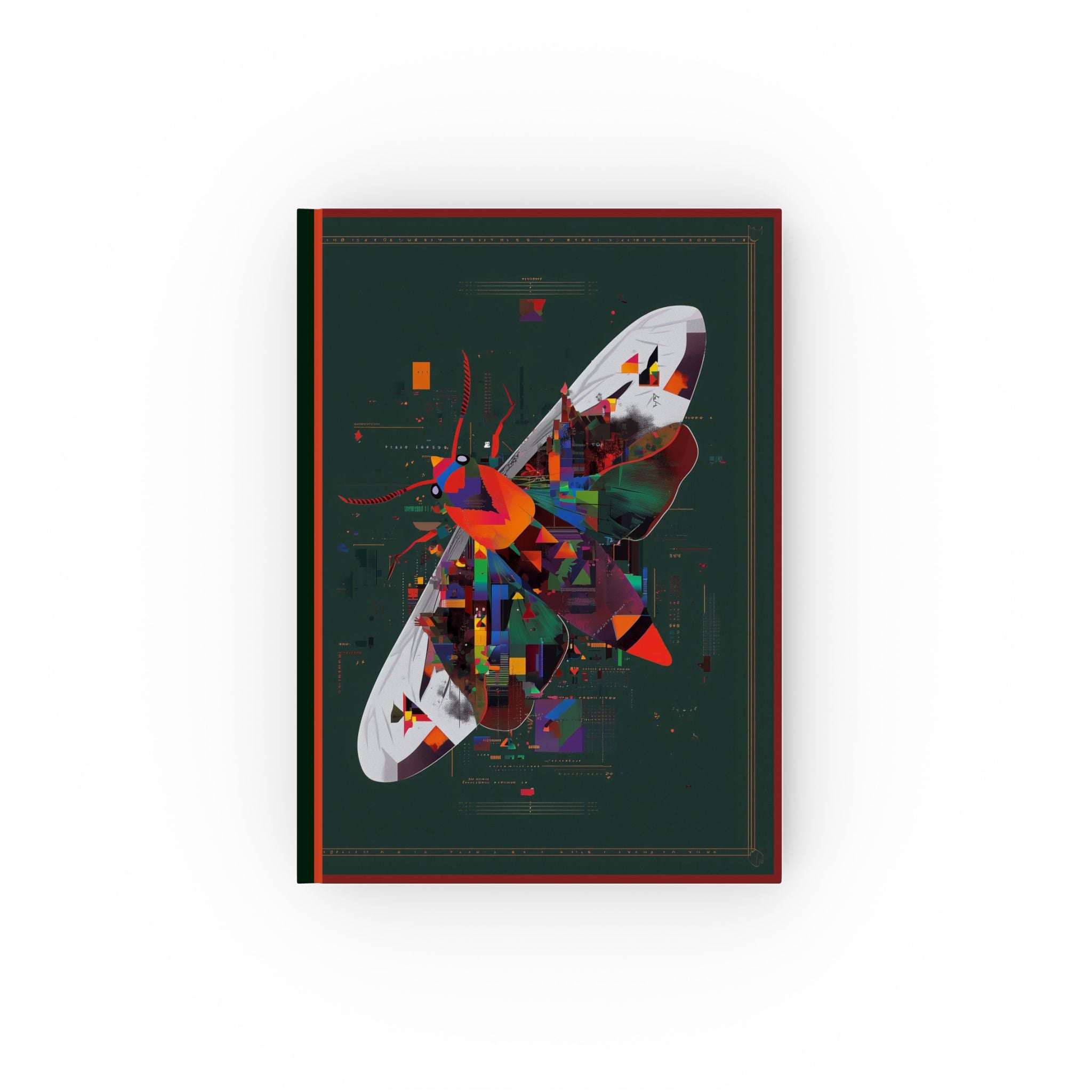 Digital Metamorphosis: Geometric Butterfly, Techno-Organic Visualization Personalized Journal   |
