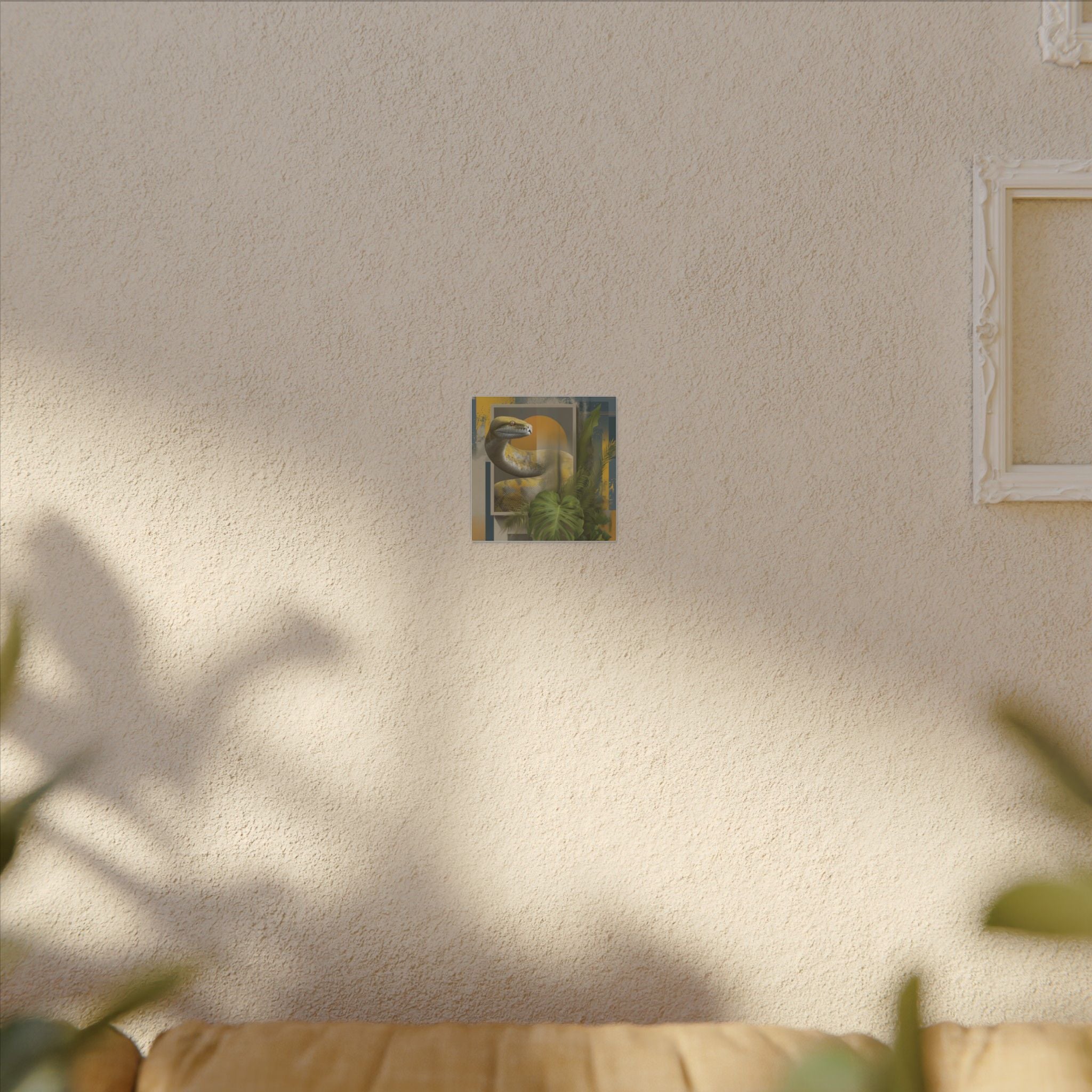 Serpent's Geometric Symphony: Tropical Python Illustration, Modern Graphic Design   |    Custom Orders Available