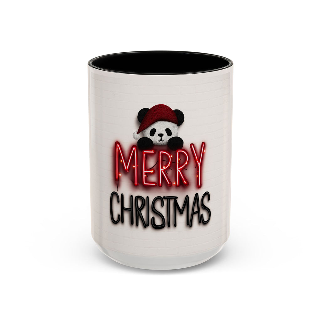 Merry Christmas Panda Mug, Cute Holiday Coffee Cup, Festive Gift for Her, Christmas Decor, Holiday Drinkware