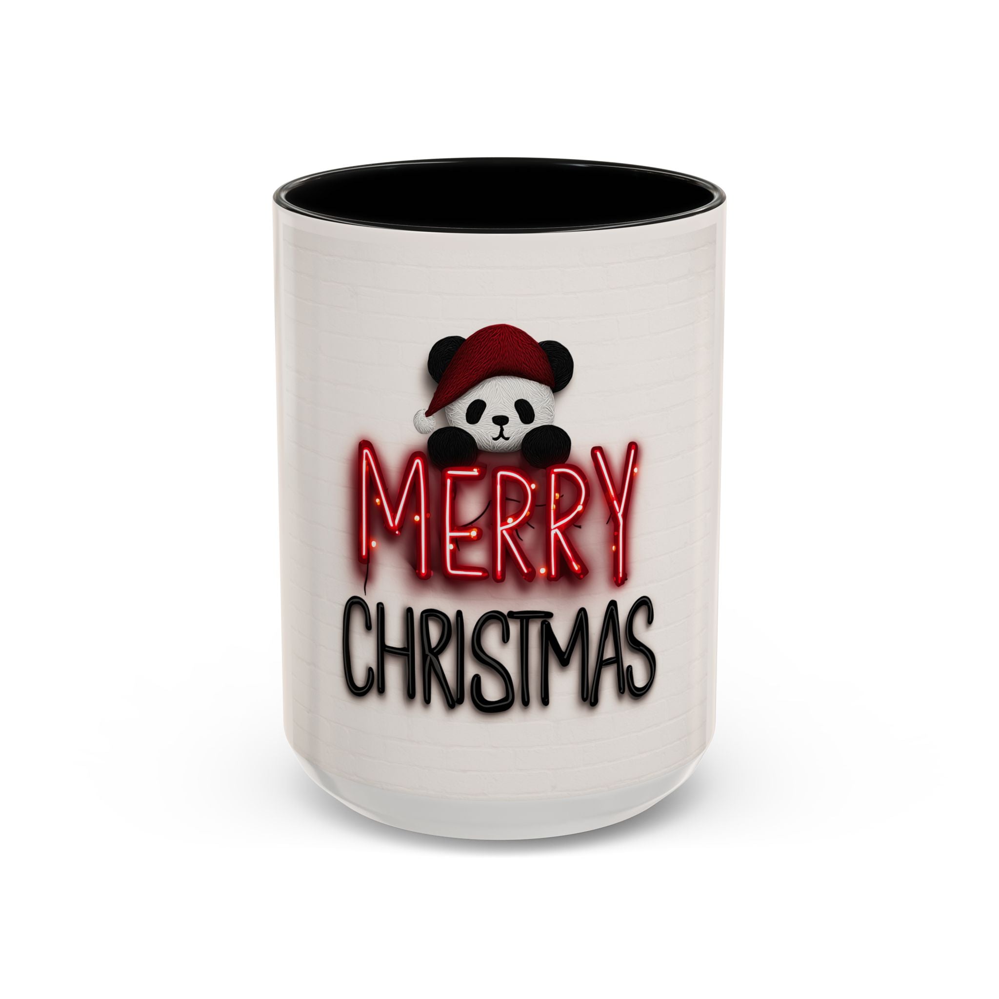 Merry Christmas Panda Mug, Cute Holiday Coffee Cup, Festive Gift for Her, Christmas Decor, Holiday Drinkware