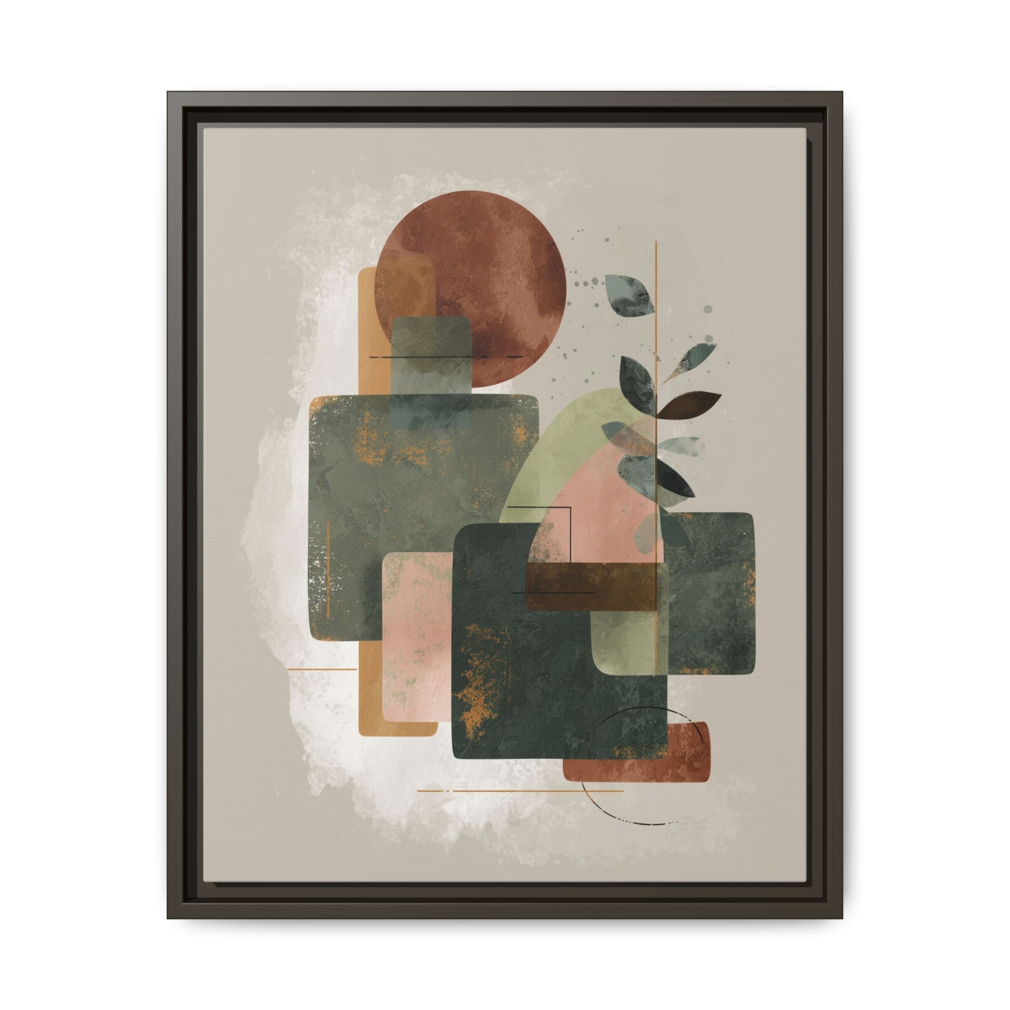 Geometric Harmony: Abstract Watercolor Composition, Mid-Century Modern Design, Organic Shapes   |   Custom Orders Accepted