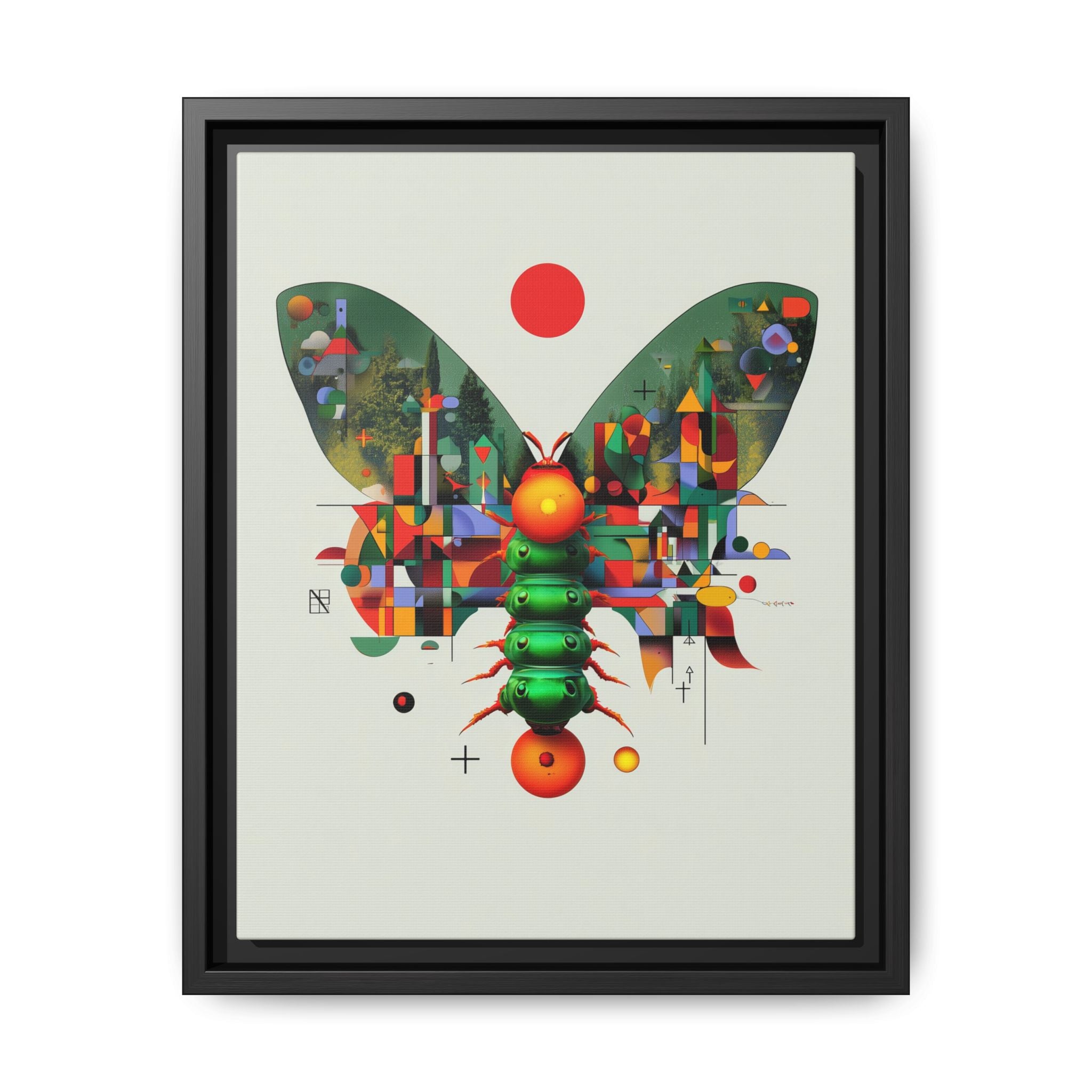 Digital Butterfly Framed Print, Cubist Architectural Abstraction   |  Personalized & Custom Orders Available
