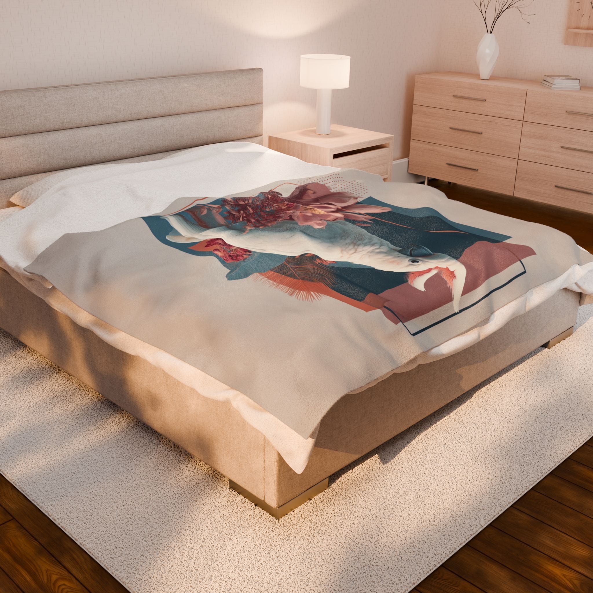 Cockatoo's Geometric Symphony: Botanical Elegance, Digital Illustration Fusion   |    Custom Orders Available