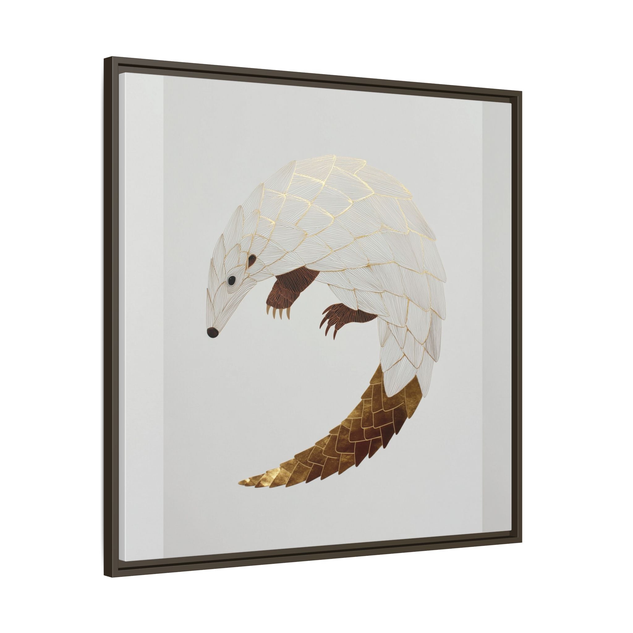 Geometric Hedgehog: Minimalist Wildlife Illustration, Layered Metallic Geometric Art   |    Custom Orders Available