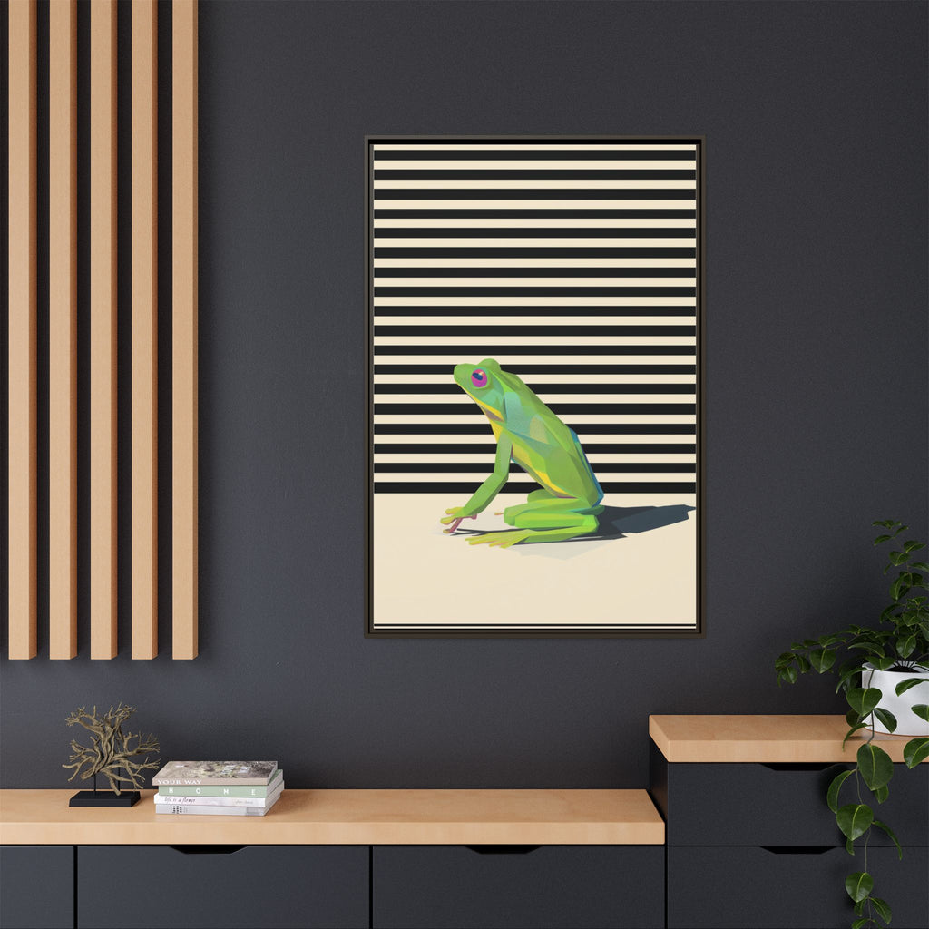 Geometric Frog Persona: Modern Wildlife Illustration, Vibrant Graphic Design   |  Personalized & Custom Orders Available