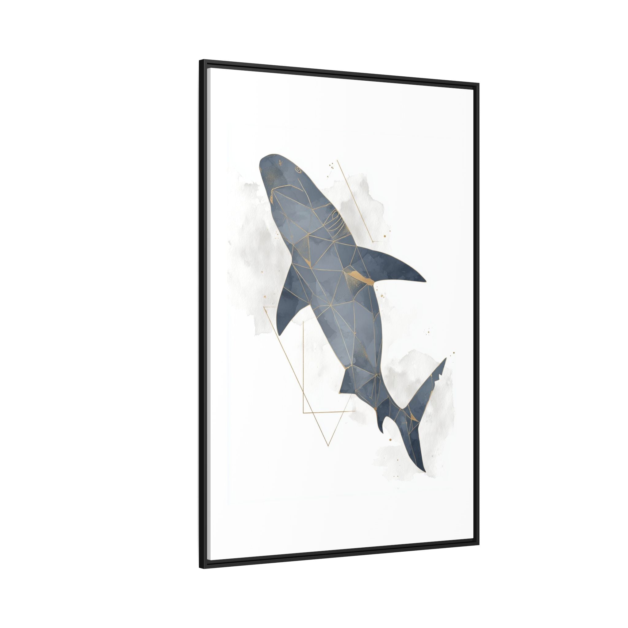Aquatic Geometry: Shark Polygon Abstraction, Oceanic Digital Art   |  Personalized & Custom Orders Available
