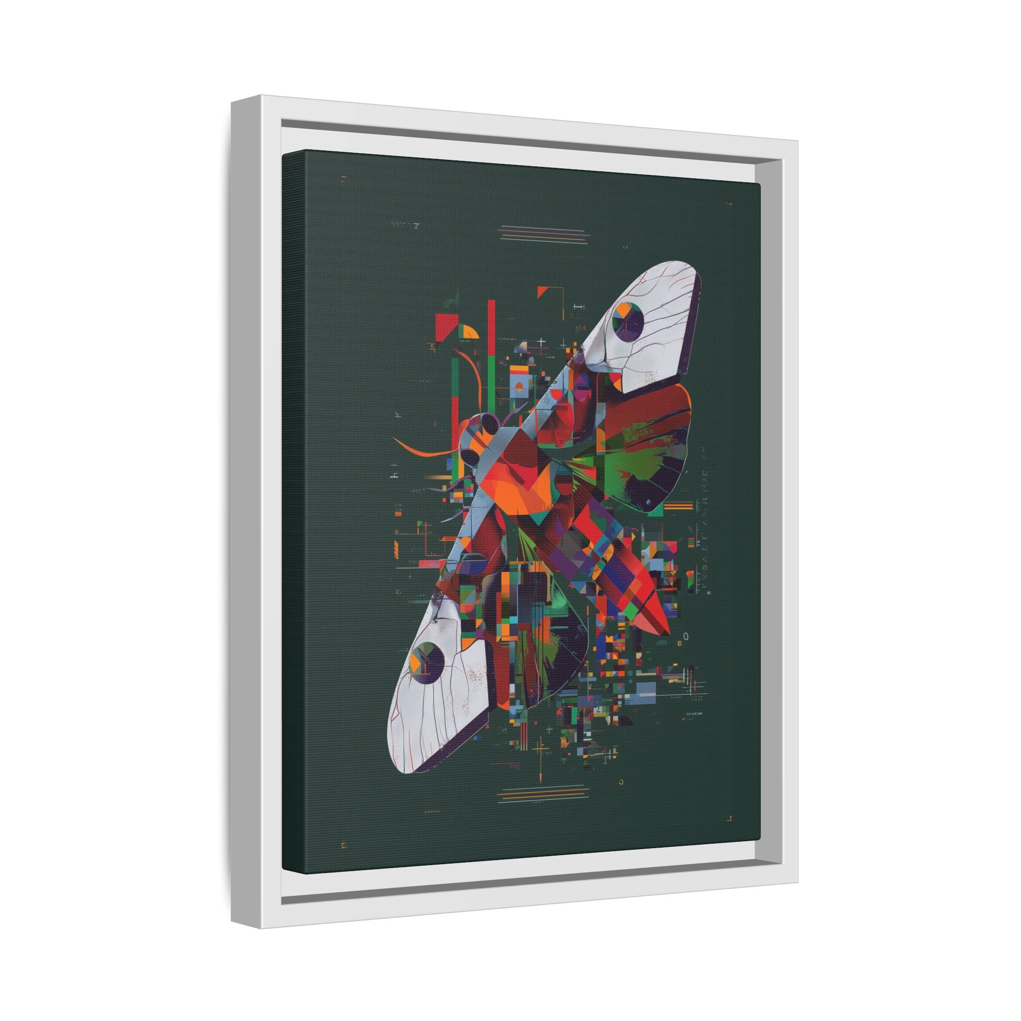 Digital Metamorphosis Framed Print: Geometric Butterfly Abstrac, Cubist Technological   |  Personalized & Custom Orders Available