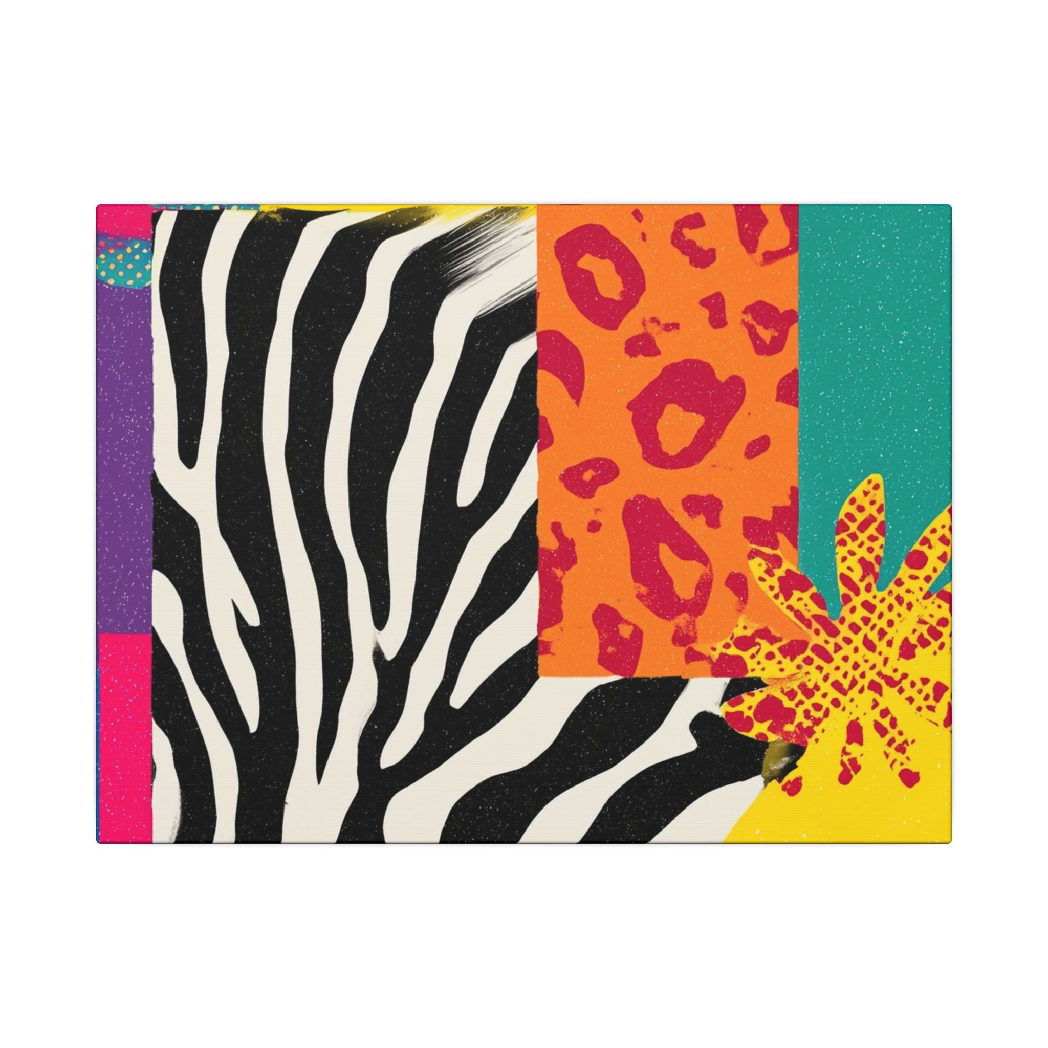 Copy of Pop Geometry: Zebra Leopard Fusion, Geometric Color Block, Modern Abstract Design   |   Custom Orders Accepted