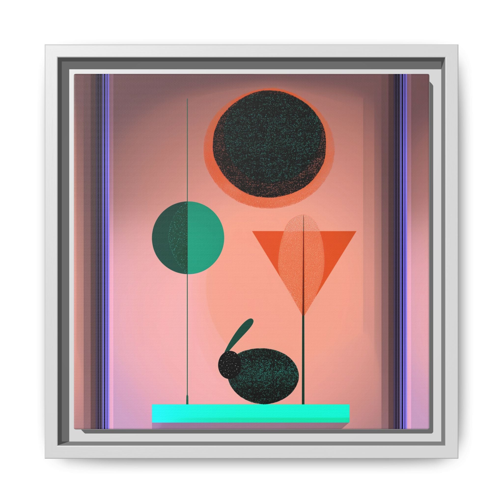 Geometric Harmony: Abstract Minimalist Composition, Organic Shapes and Color Play, Geometric Design with Teal and Orange Palette   |