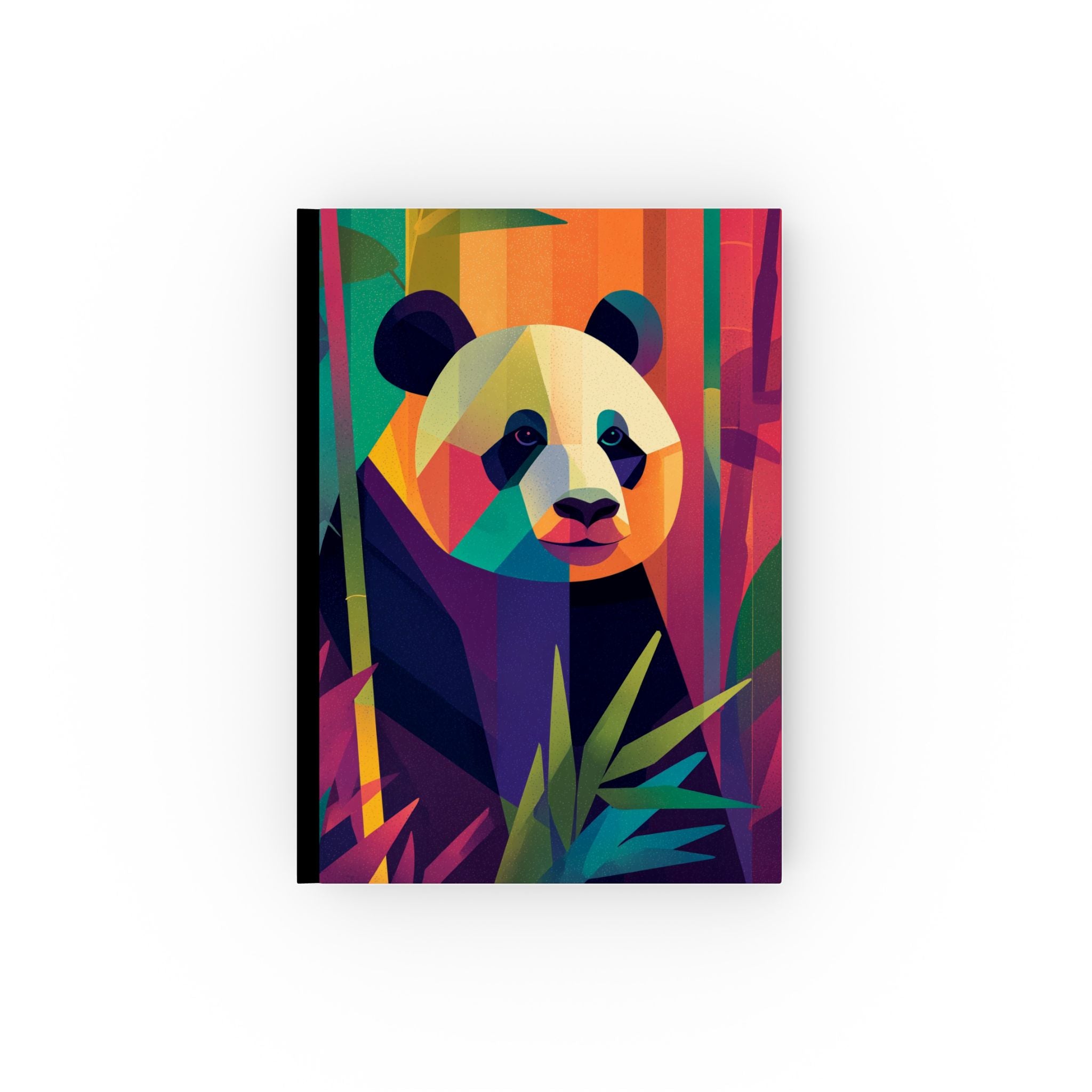 Personalized Journal    |  Geometric Panda: Low-Poly Wildlife Art, Modern Graphic Design Portrait, Colorful Abstract Animal Illustration