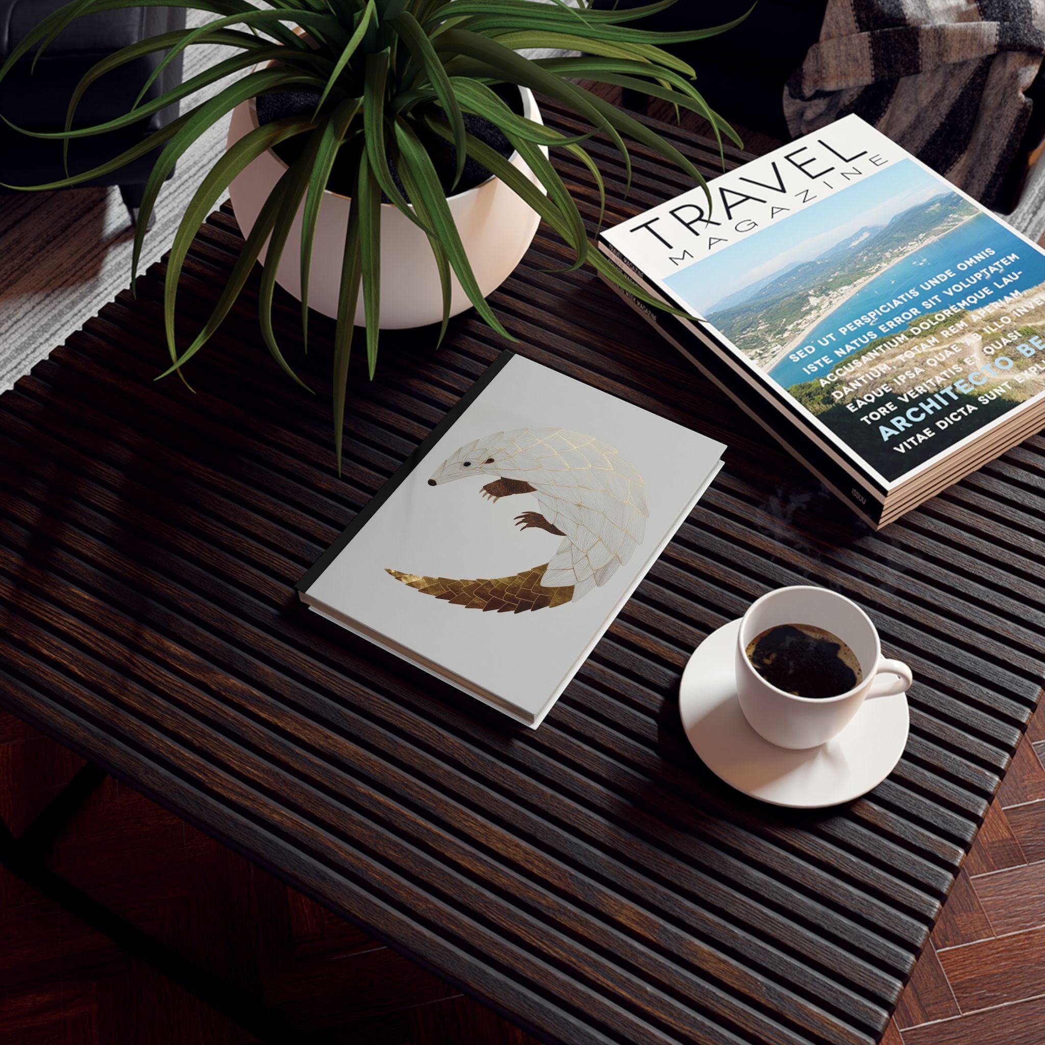 Geometric Hedgehog: Angular Nature Portrait, Layered Artistic Illustration Personalized Journal   |