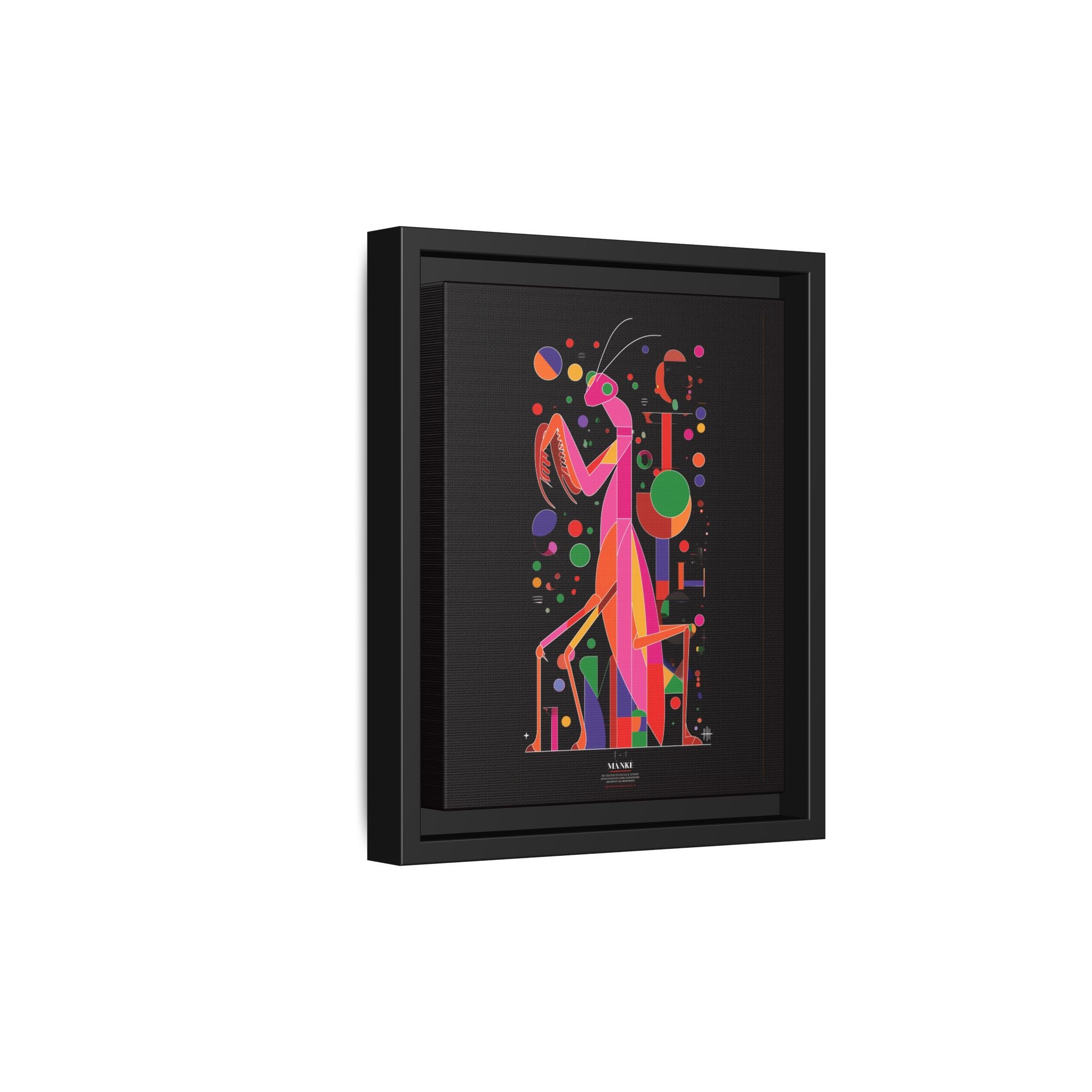 Mantis Geometrica Framed Print : Cubist Insect Design, Vibrant Graphic Poster Art   |   Custom Orders Available