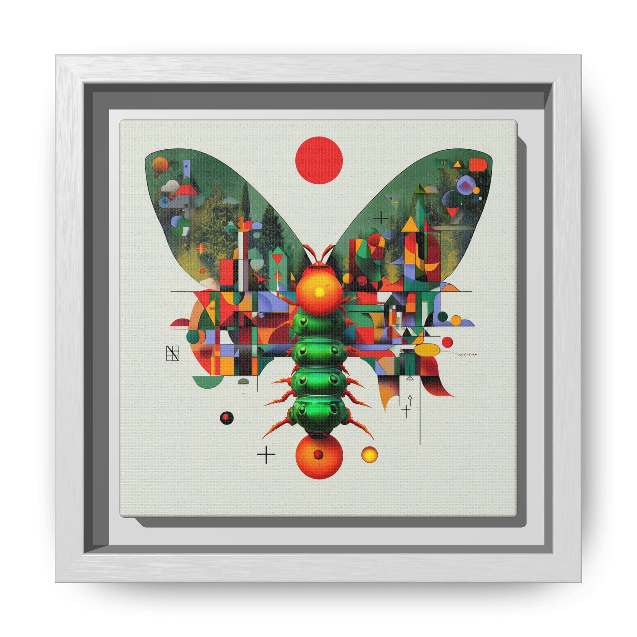 Metamorphic Geometry: Digital Butterfly Architecture, Cubist Nature Transformation   |    Custom Orders Available
