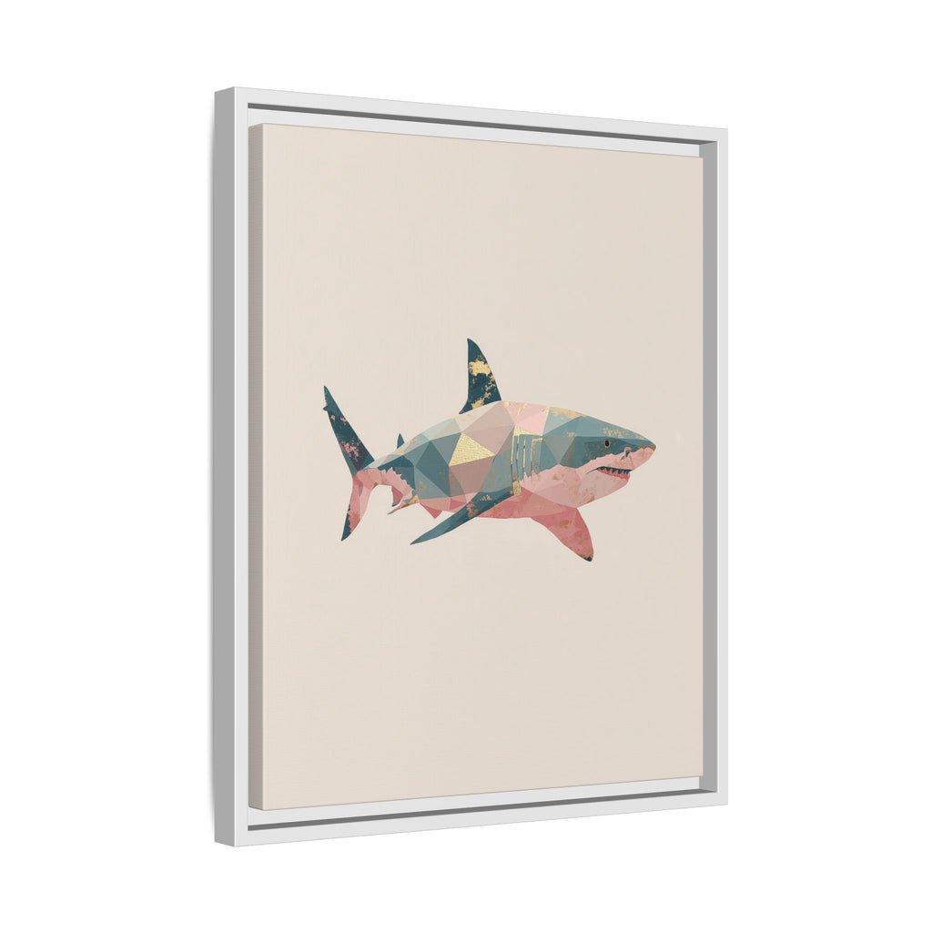 Geometric Shark Spectrum: Polygonal Marine Predator, Abstract Metallic Design   |  Personalized & Custom Orders Available