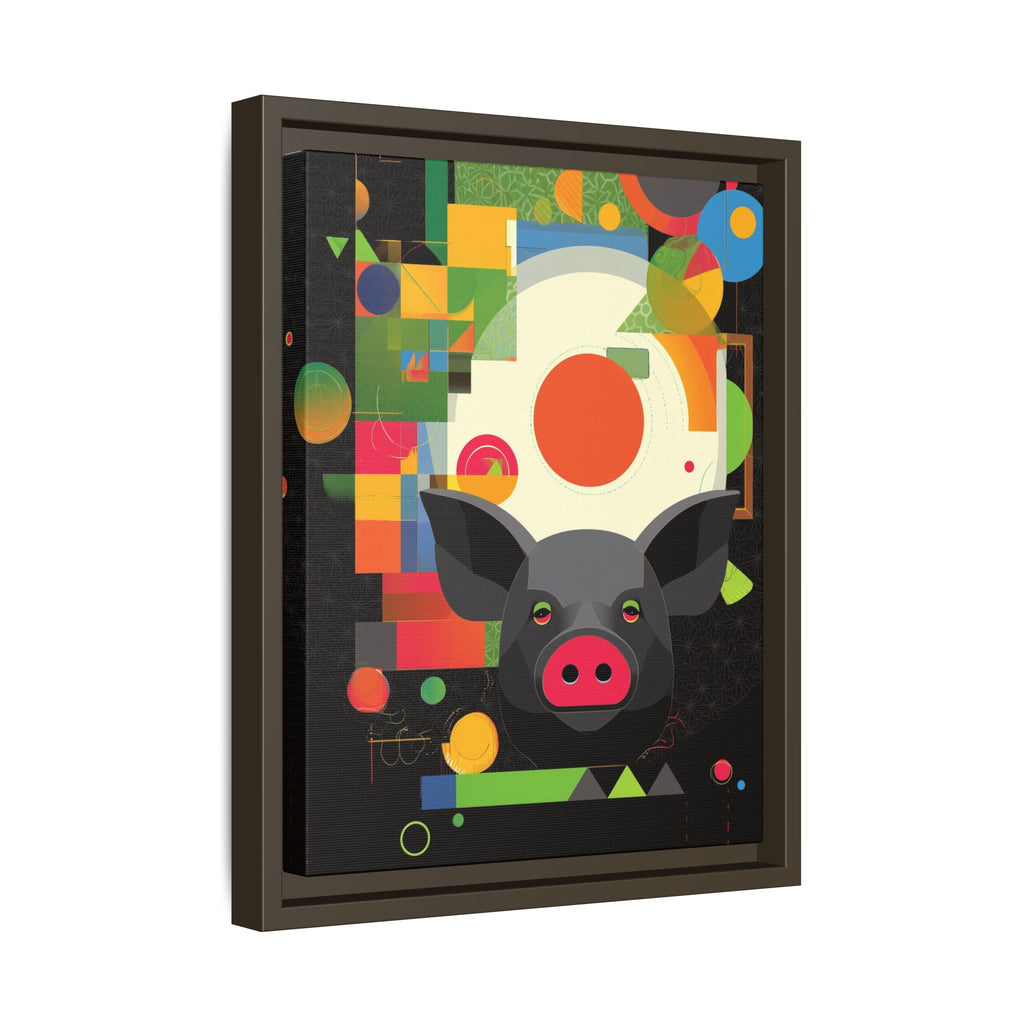 Prismatic Pig: Geometric Abstract Design, Digital Graphic Art Illustration   |    Custom Orders Available
