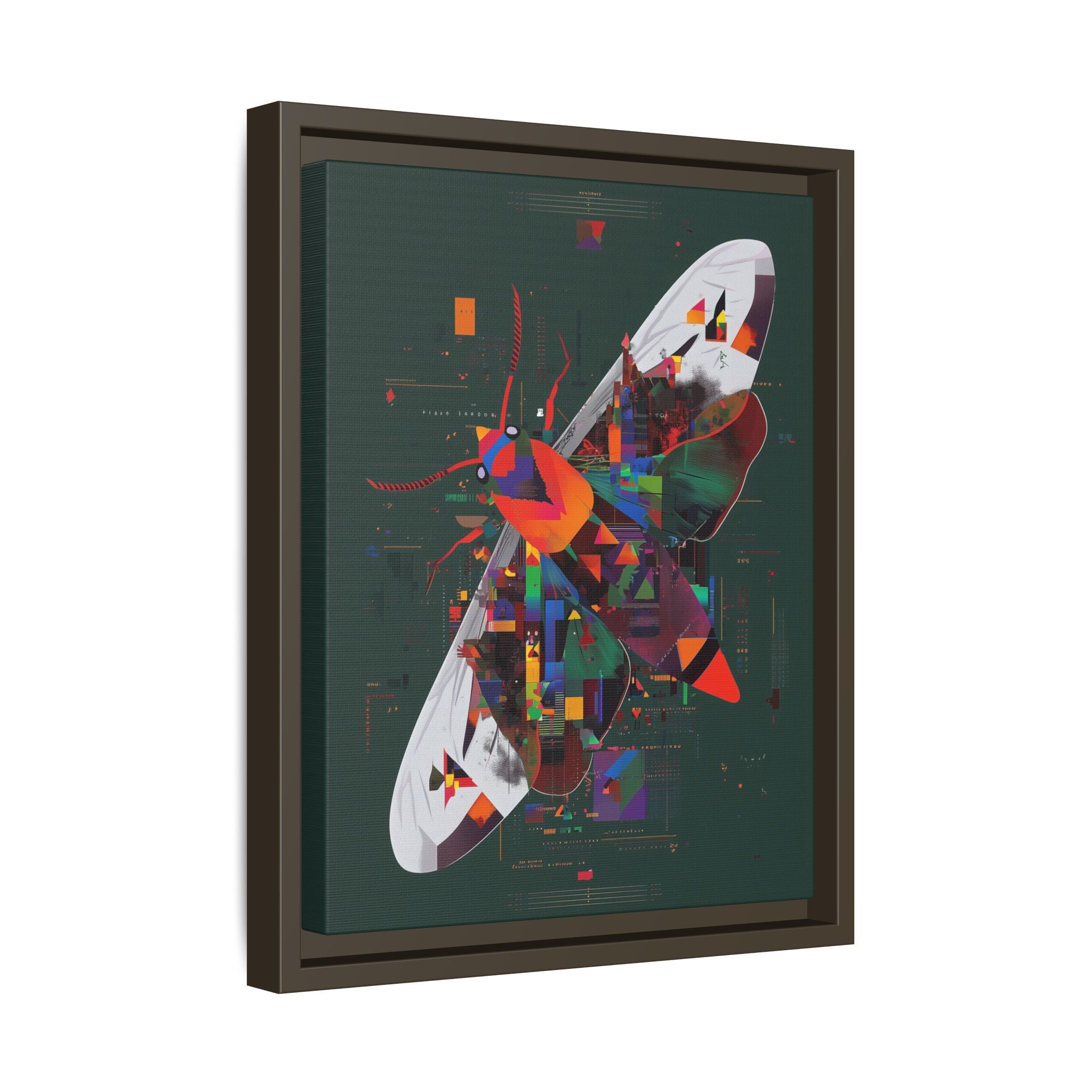Digital Metamorphosis Framed Print : Geometric Butterfly Synthesis, Technological Nature Rendering   |   Custom Orders Available